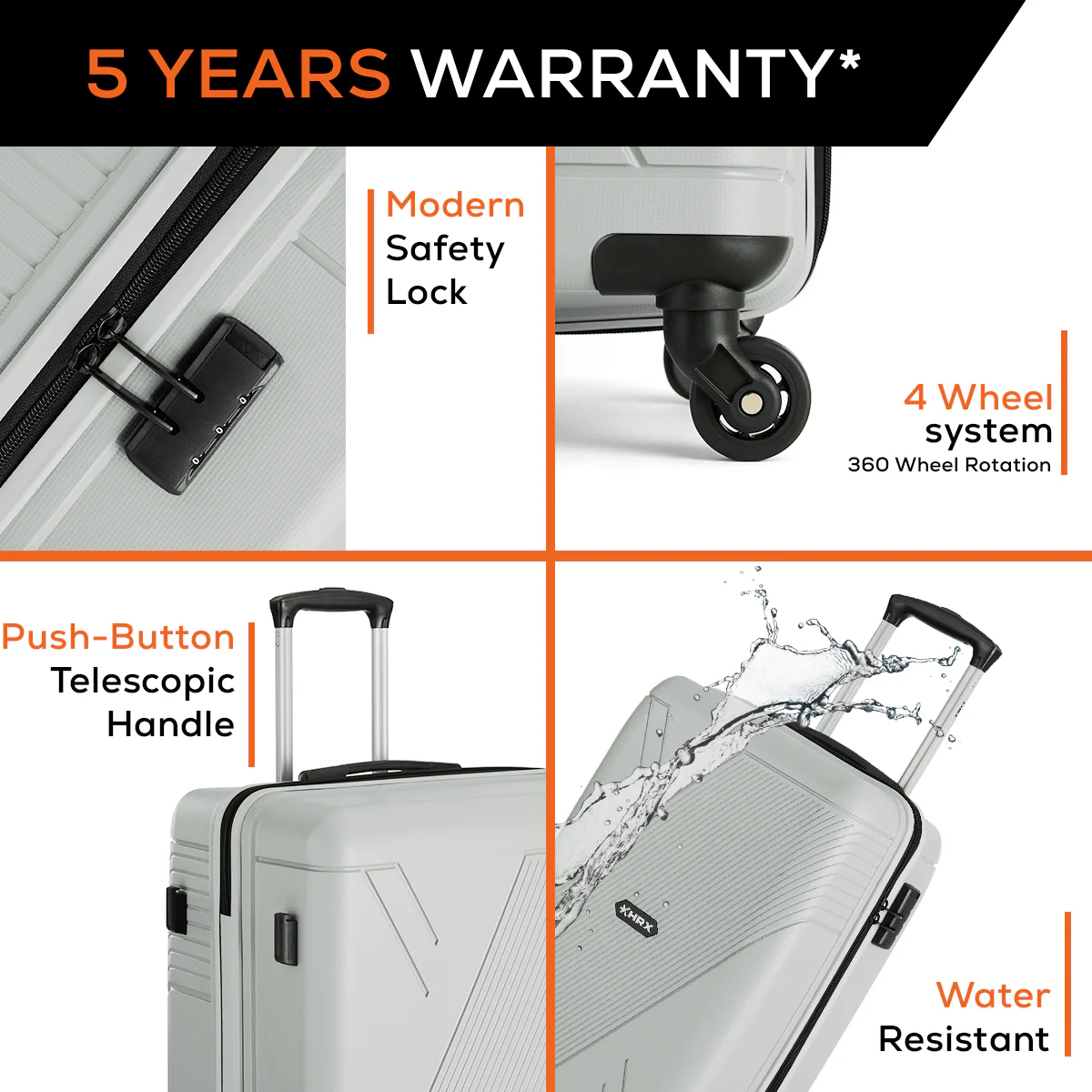 HRX Icon Polypropylene Cabin Suitcase (57 cm | 4 Wheels) - Image 31