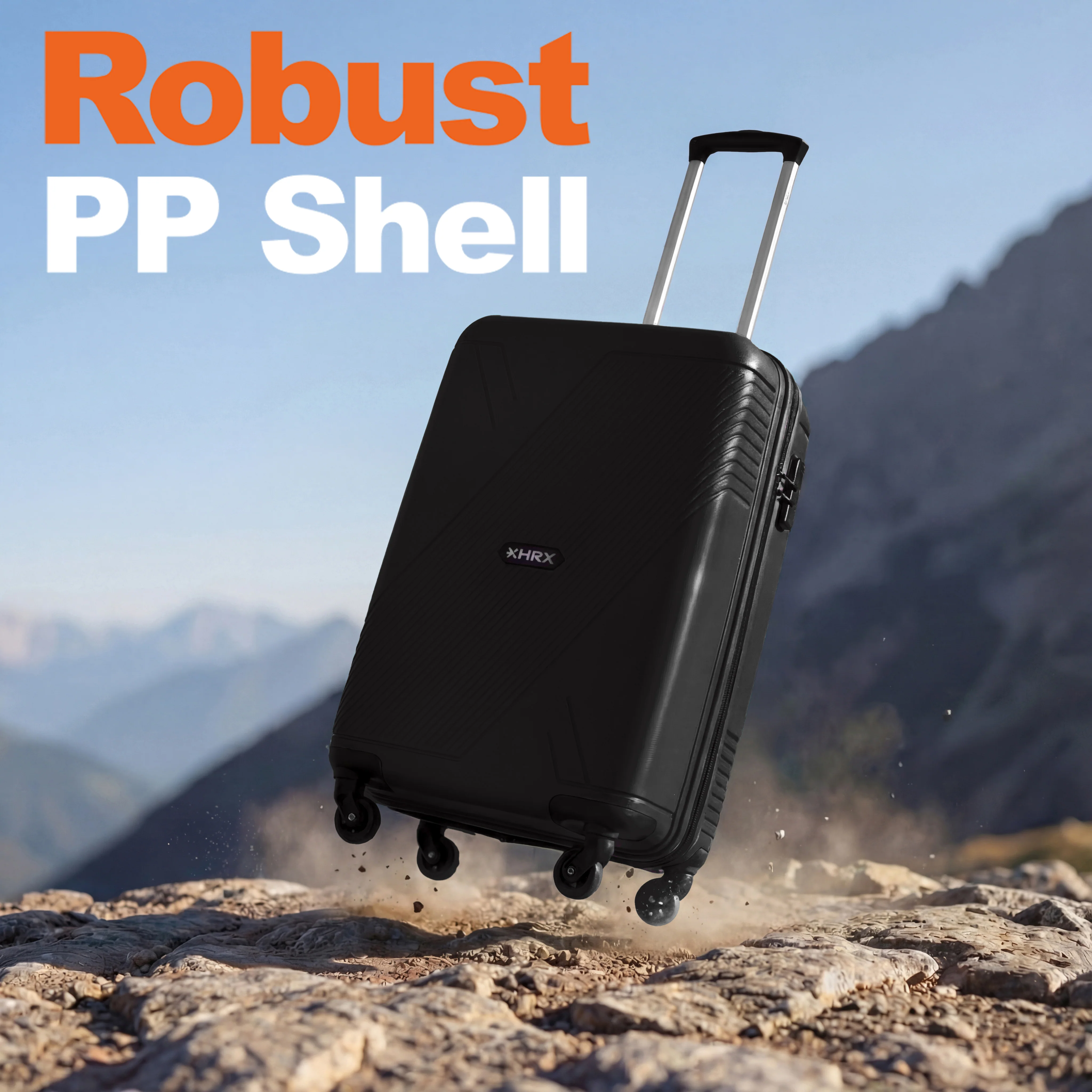 HRX Icon Polypropylene Cabin Suitcase (57 cm | 4 Wheels) - Image 4