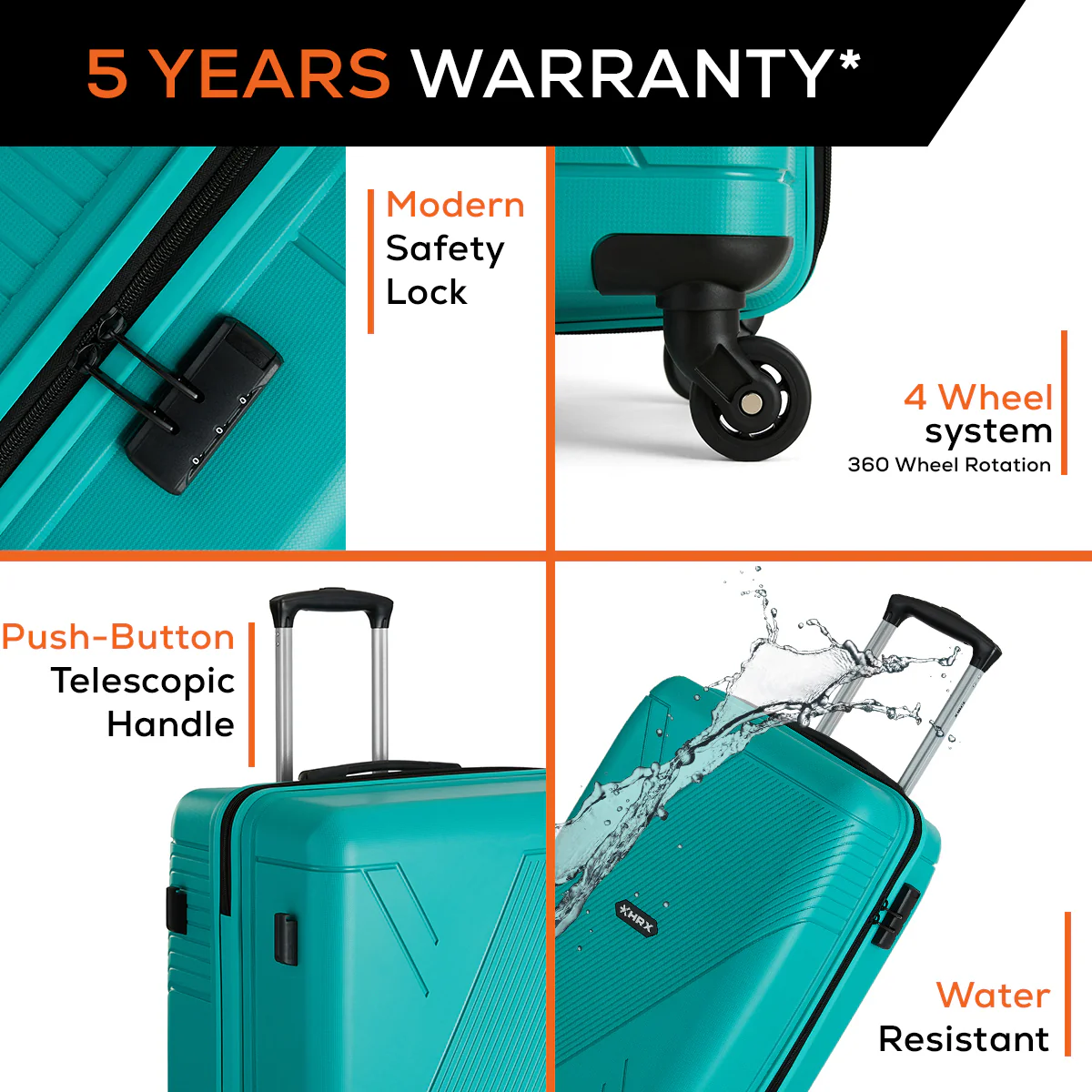 HRX Icon Polypropylene Cabin Suitcase (57 cm | 4 Wheels) - Image 42