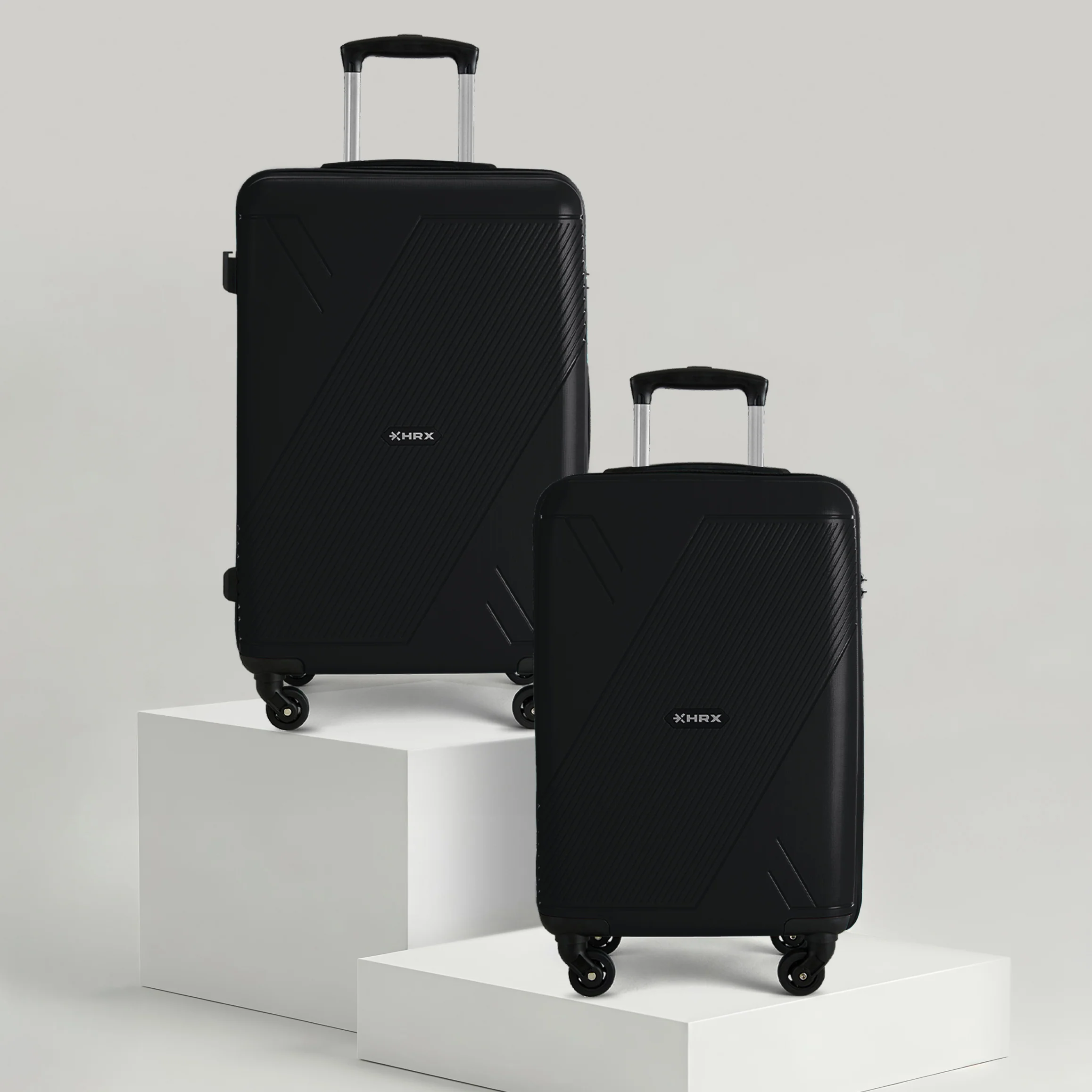 HRX Icon Polypropylene Hard Body Set of 2 Luggage 4 Wheels (Small 57cm | Medium 67cm)