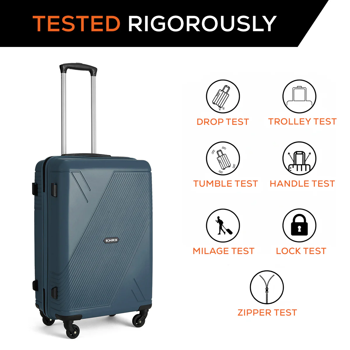 HRX Icon Polypropylene Hard Body Set of 2 Luggage 4 Wheels (Small 57cm | Medium 67cm) - Image 16
