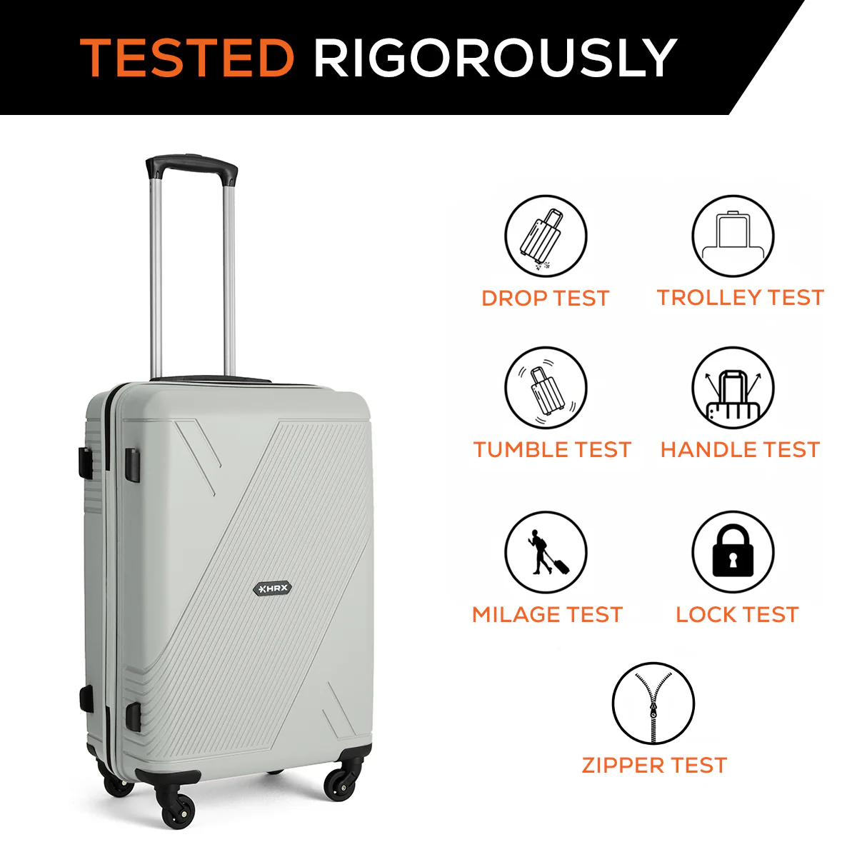 HRX Icon Polypropylene Hard Body Set of 2 Luggage 4 Wheels (Small 57cm | Medium 67cm) - Image 27
