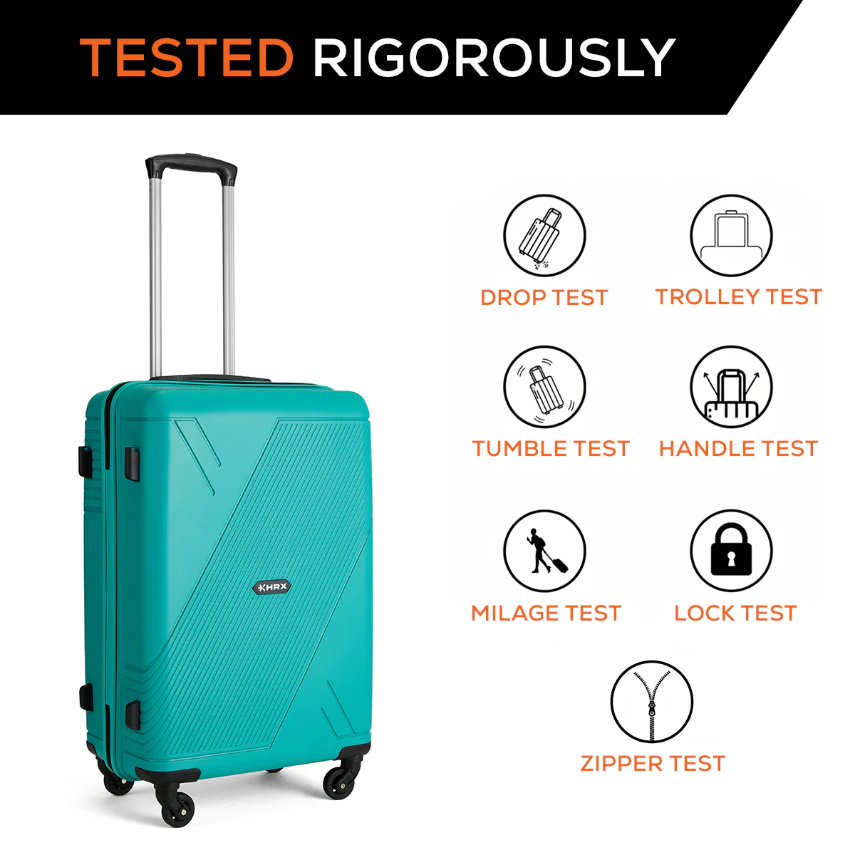 HRX Icon Polypropylene Hard Body Set of 2 Luggage 4 Wheels (Small 57cm | Medium 67cm) - Image 38