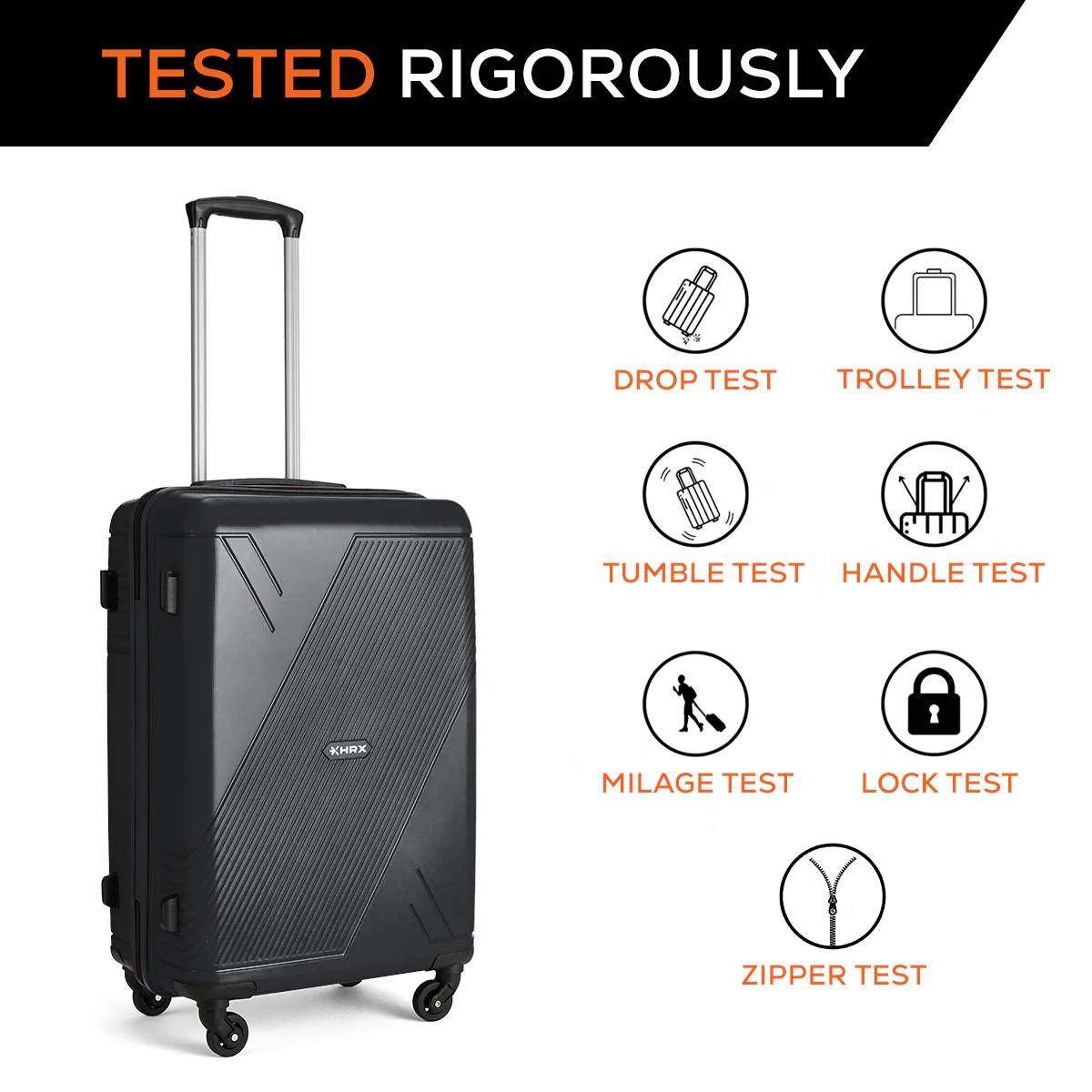 HRX Icon Polypropylene Hard Body Set of 2 Luggage 4 Wheels (Small 57cm | Medium 67cm) - Image 5