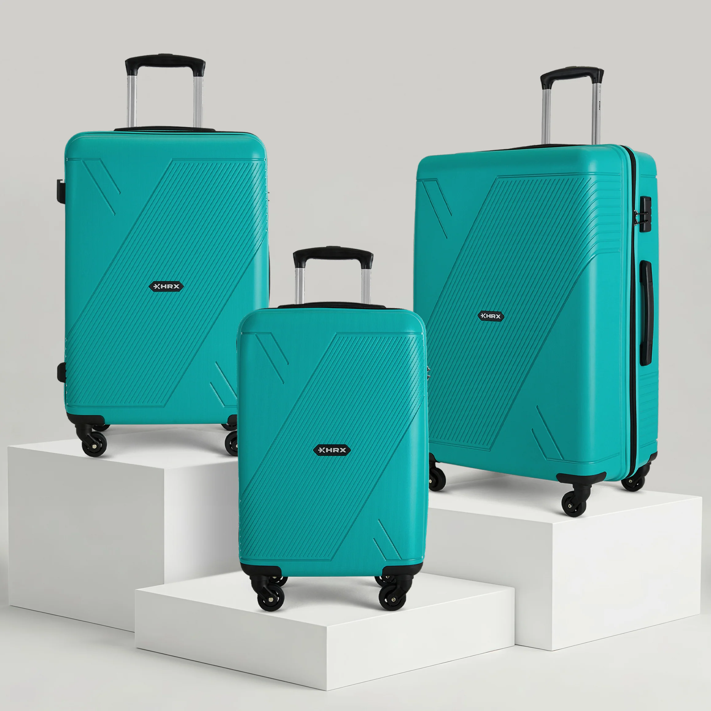 HRX Icon Polypropylene Hard Body Set of 3 Luggage 4 Wheels (Small 57cm | Medium 67cm | Large 76cm) - Image 34