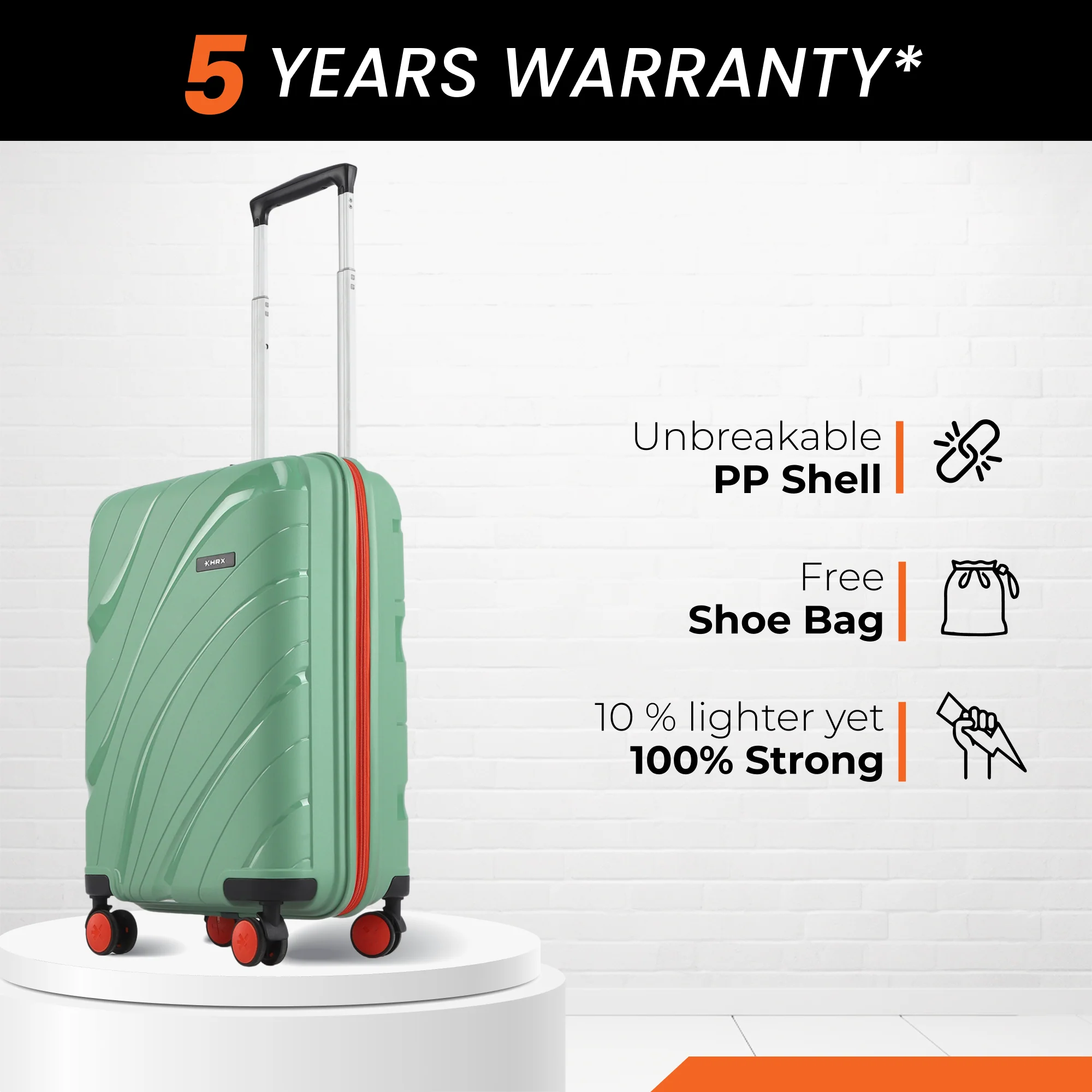HRX by Hrithik Roshan Small Cabin Suitcase (56 cm) 8 Wheels - Madrid - Image 11