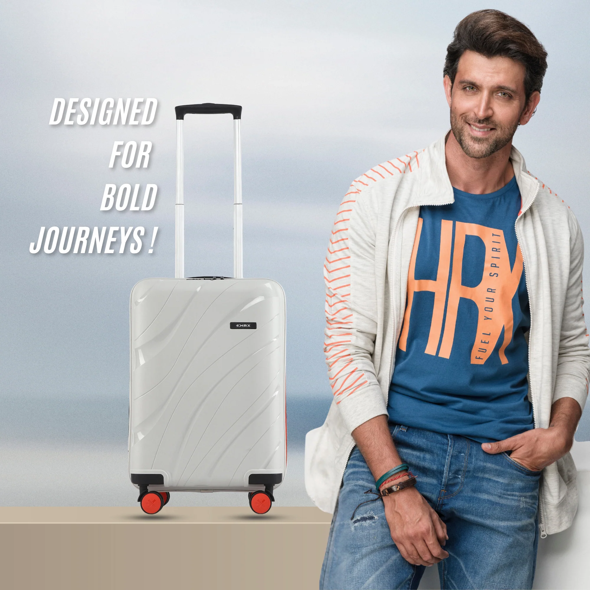 HRX by Hrithik Roshan Small Cabin Suitcase (56 cm) 8 Wheels - Madrid - Image 2