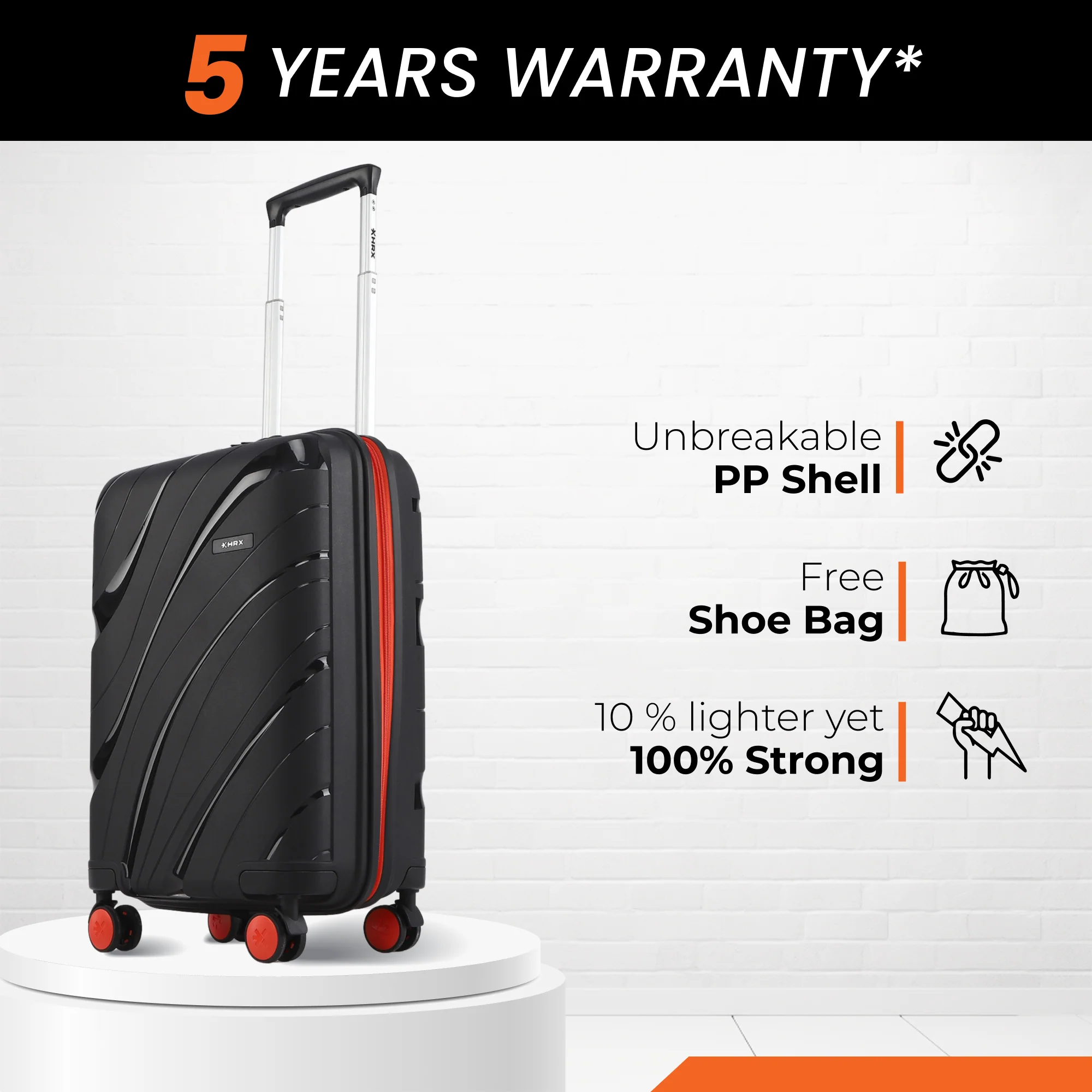 HRX by Hrithik Roshan Small Cabin Suitcase (56 cm) 8 Wheels - Madrid - Image 20