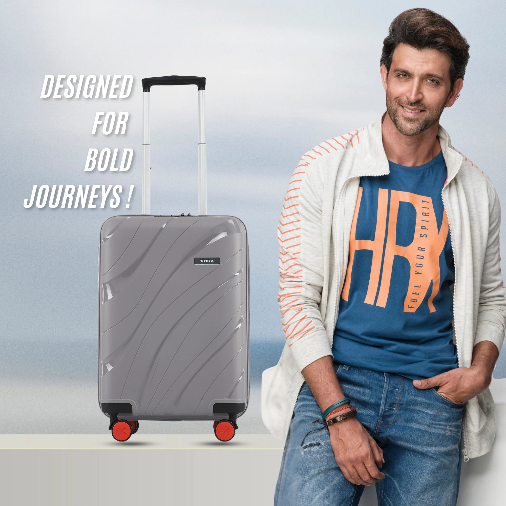 HRX by Hrithik Roshan Small Cabin Suitcase (56 cm) 8 Wheels - Madrid - Image 24