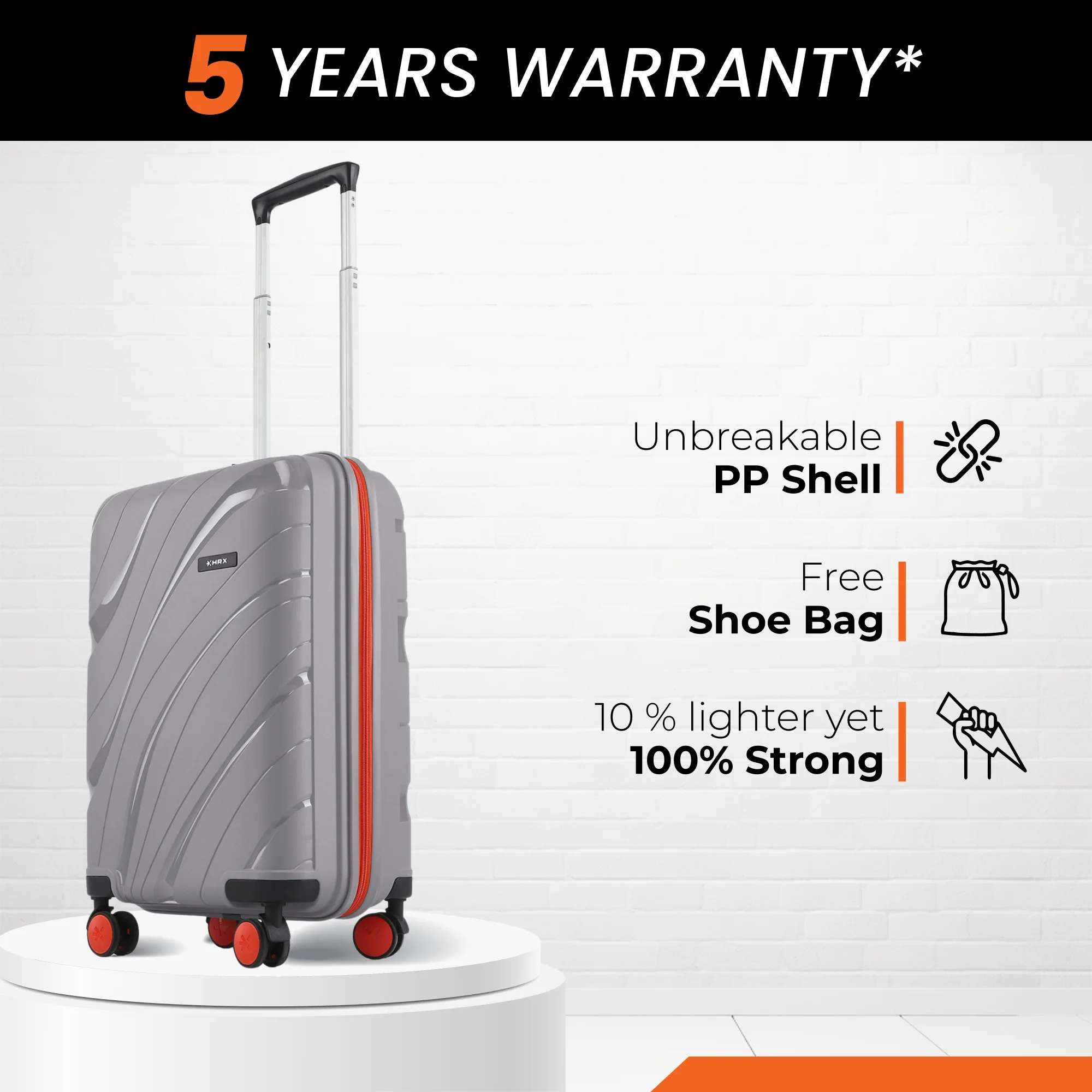 HRX by Hrithik Roshan Small Cabin Suitcase (56 cm) 8 Wheels - Madrid - Image 25