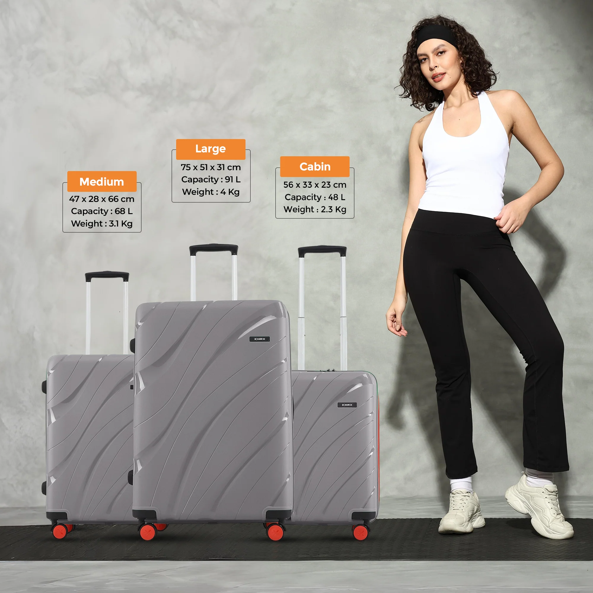 HRX by Hrithik Roshan Small Cabin Suitcase (56 cm) 8 Wheels - Madrid - Image 28
