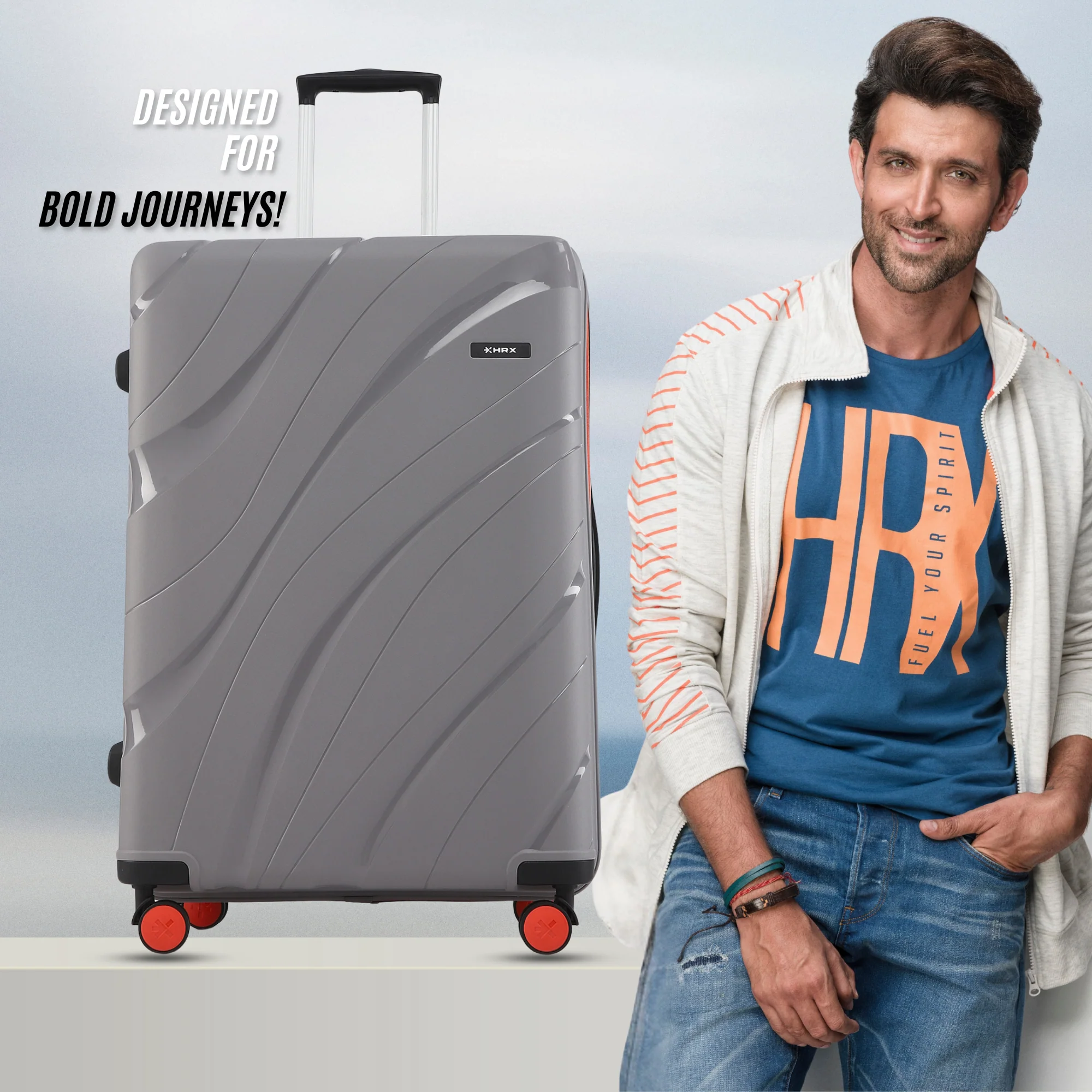 HRX by Hrithik Roshan Large Check-in Suitcase (75 cm) 8 Wheels - Madrid - Image 14