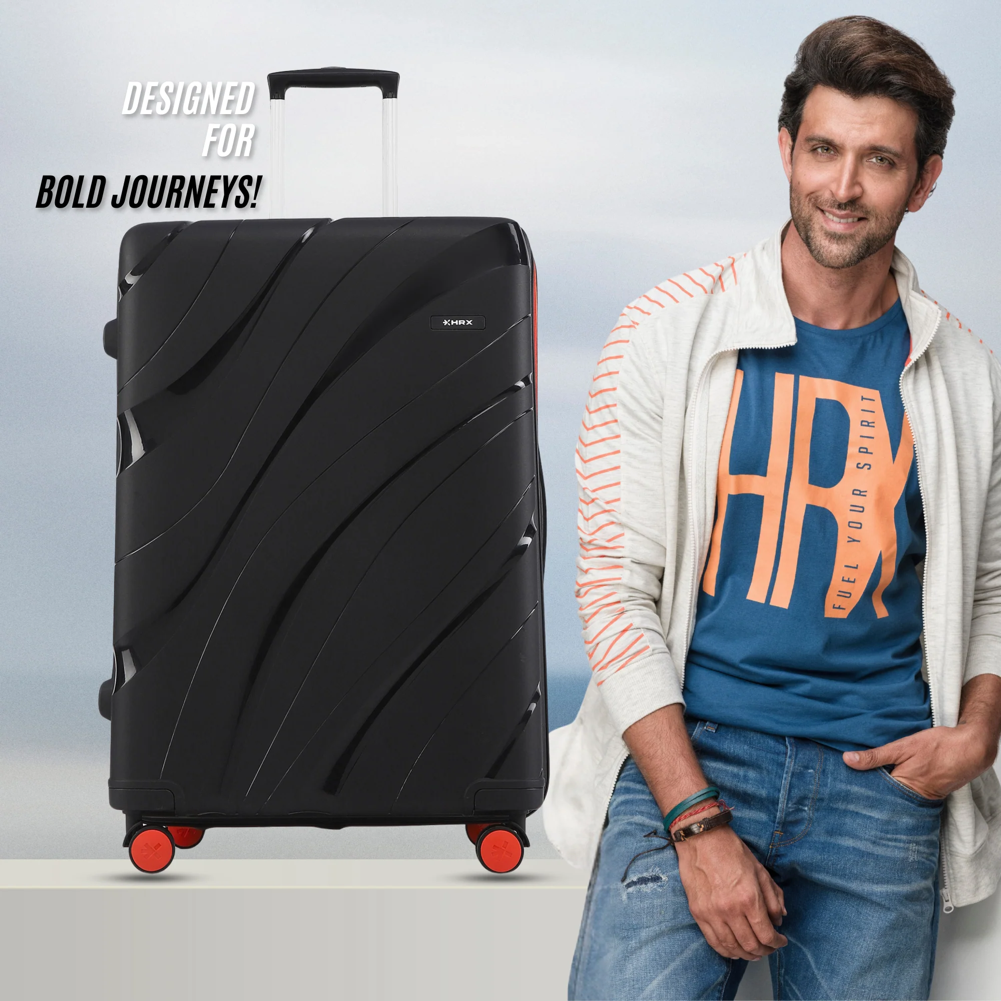 HRX by Hrithik Roshan Large Check-in Suitcase (75 cm) 8 Wheels - Madrid - Image 24