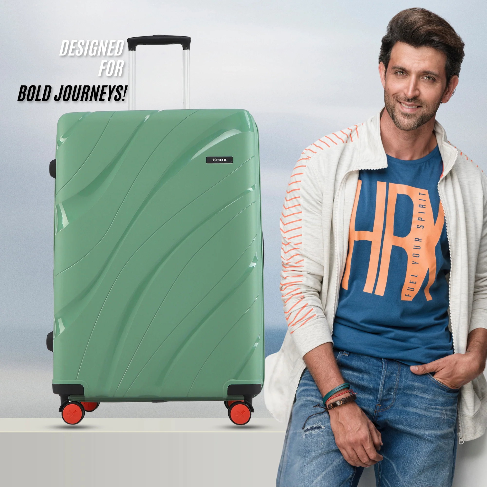 HRX by Hrithik Roshan Large Check-in Suitcase (75 cm) 8 Wheels - Madrid - Image 7