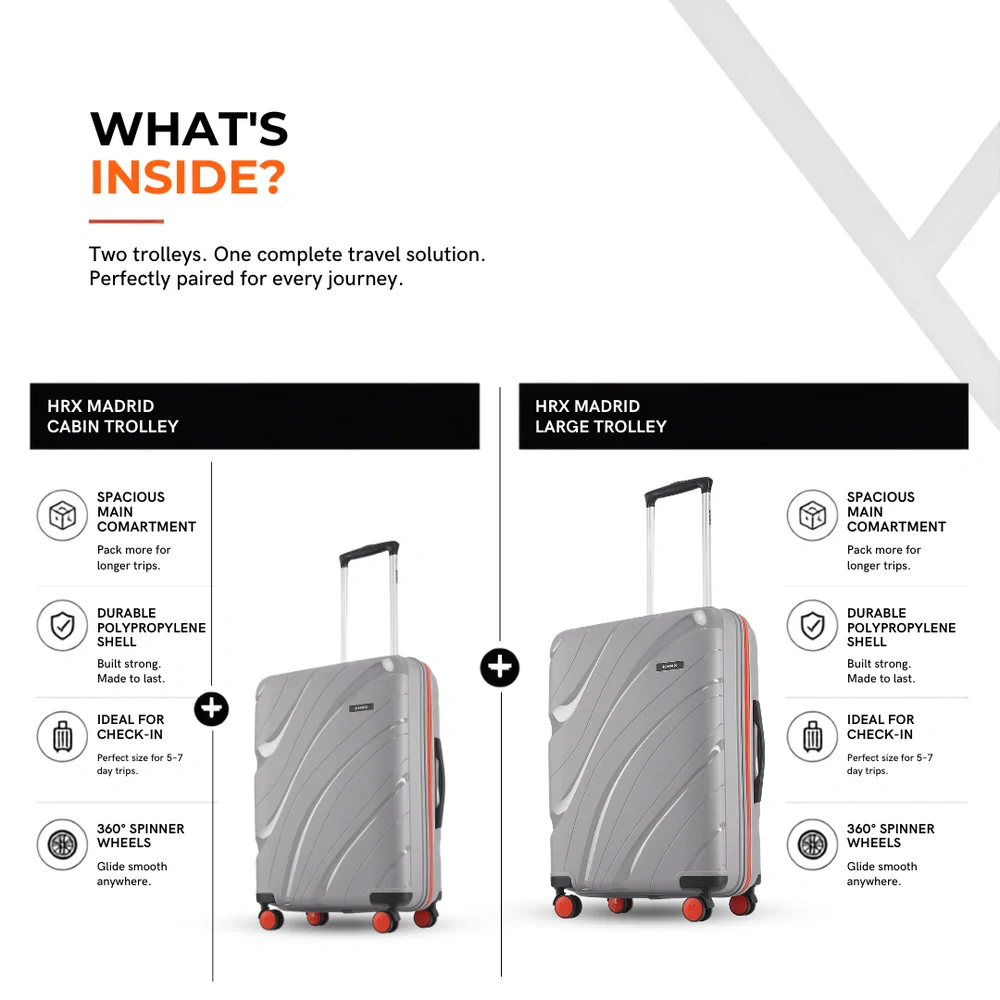 HRX by Hrithik Roshan Madrid Medium & Large Grey - Image 3