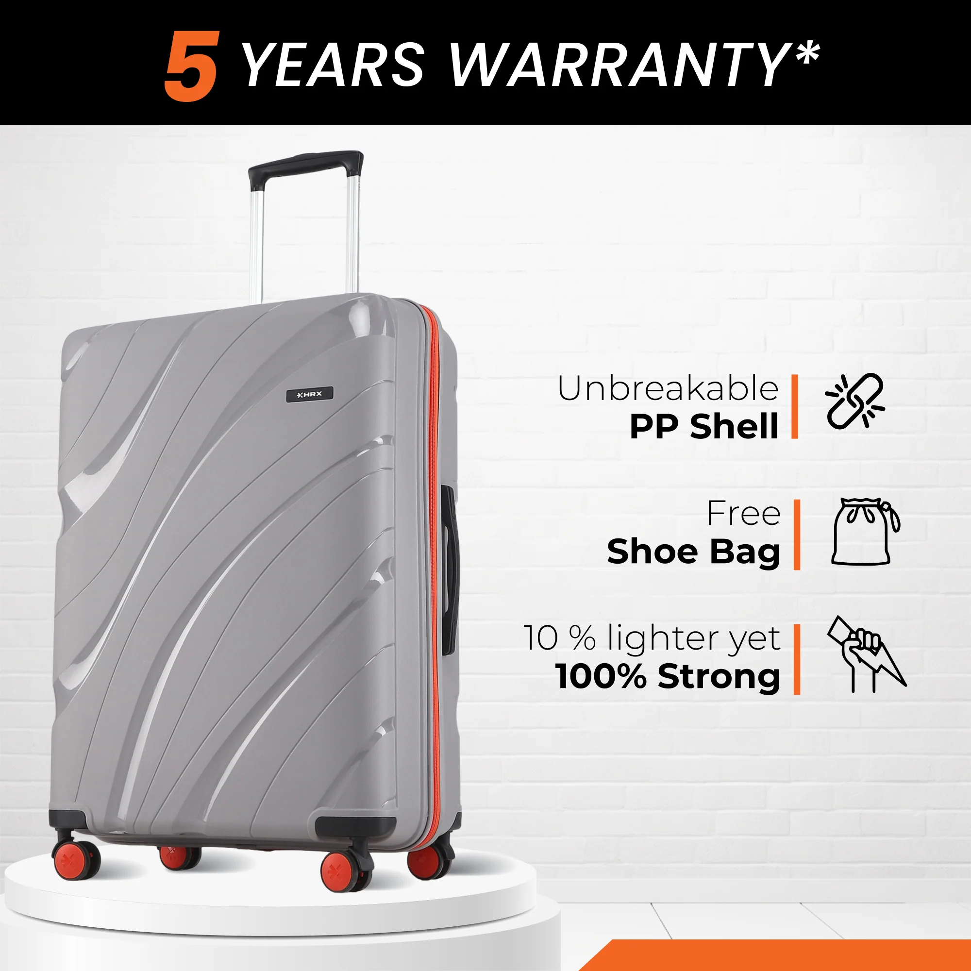 HRX by Hrithik Roshan Hard Body Set of 3 Luggage 8 Wheels - Madrid - Image 18