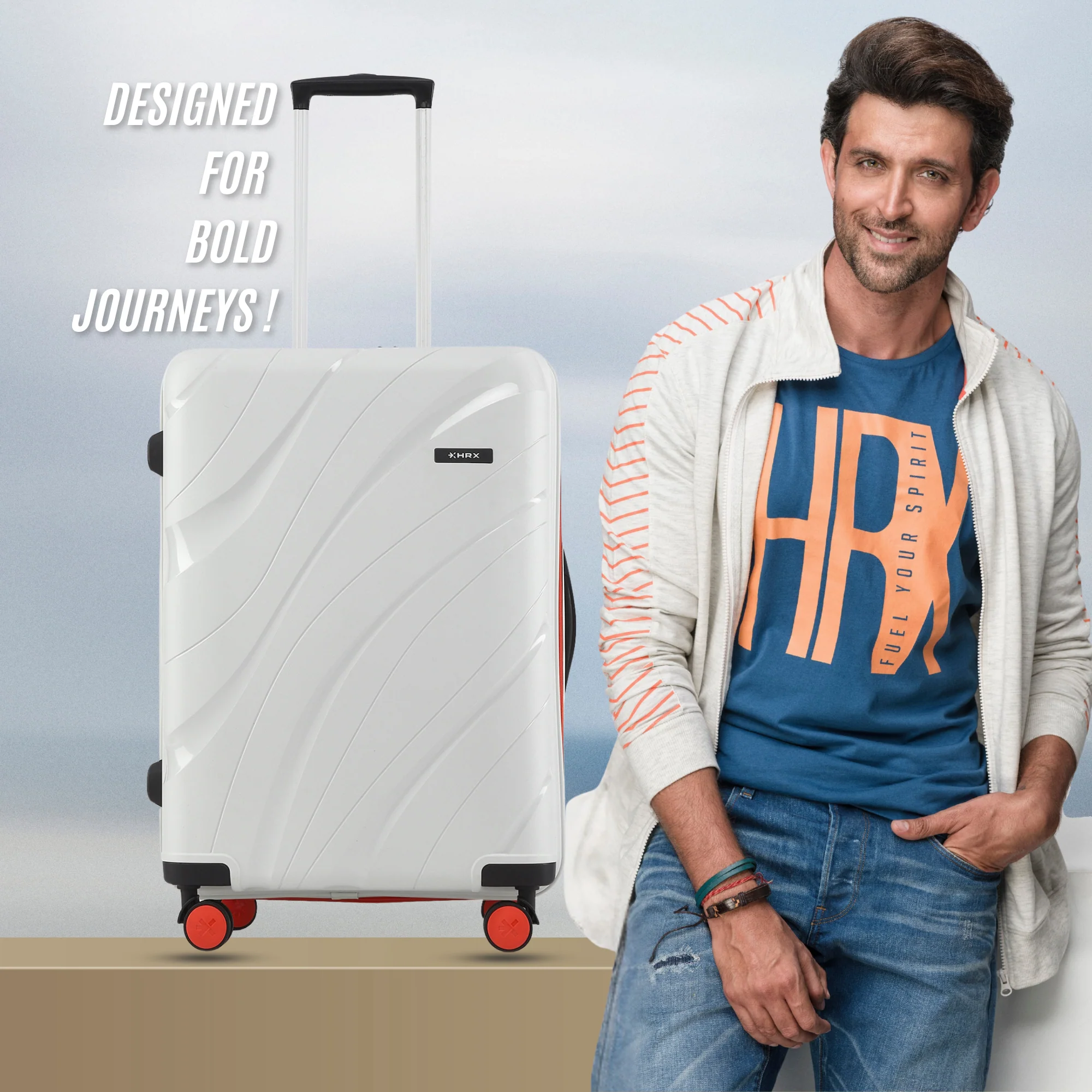 HRX by Hrithik Roshan Hard Body Set of 3 Luggage 8 Wheels - Madrid - Image 23