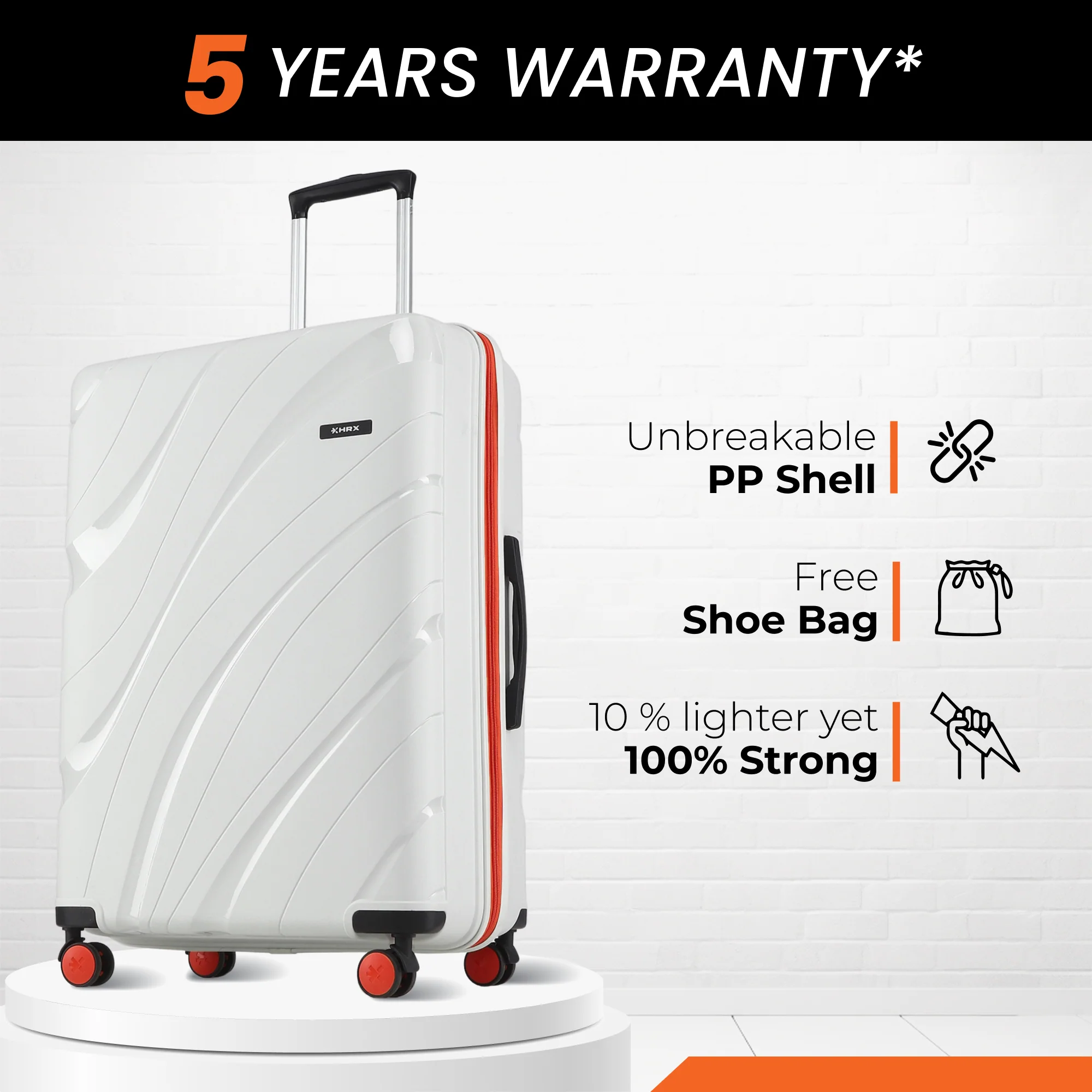 HRX by Hrithik Roshan Hard Body Set of 3 Luggage 8 Wheels - Madrid - Image 24