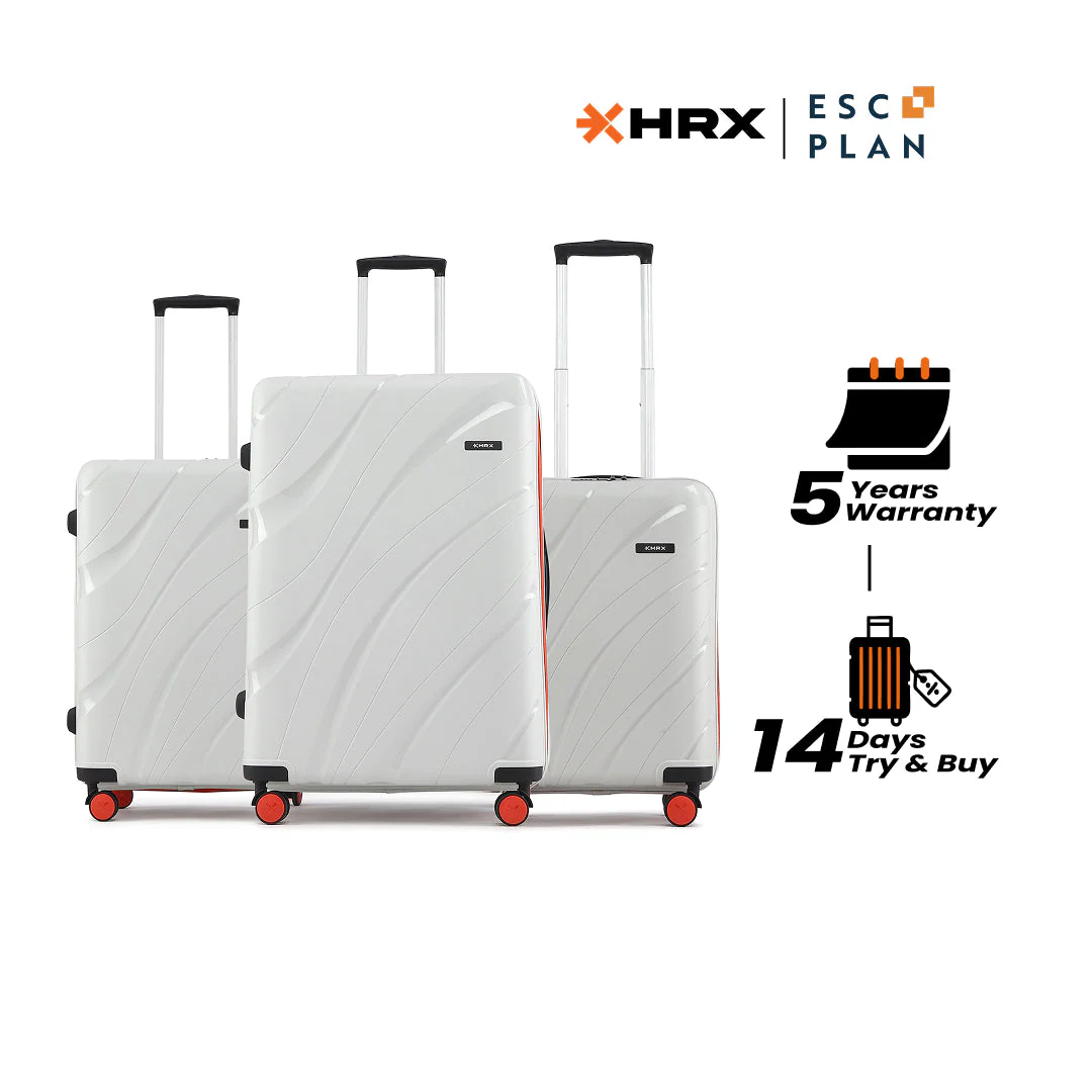 HRX by Hrithik Roshan Hard Body Set of 3 Luggage 8 Wheels - Madrid - Image 29
