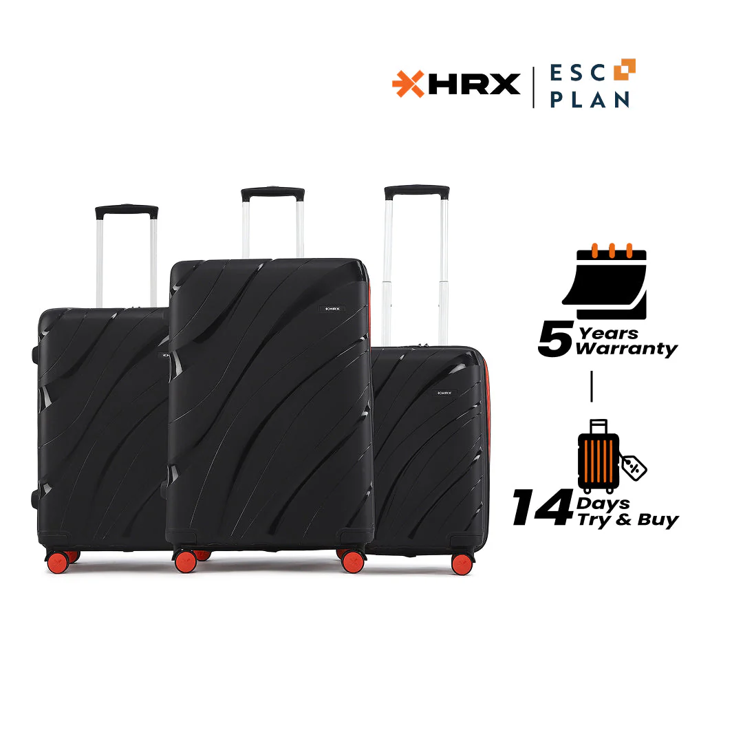 HRX by Hrithik Roshan Hard Body Set of 3 Luggage 8 Wheels - Madrid - Image 30