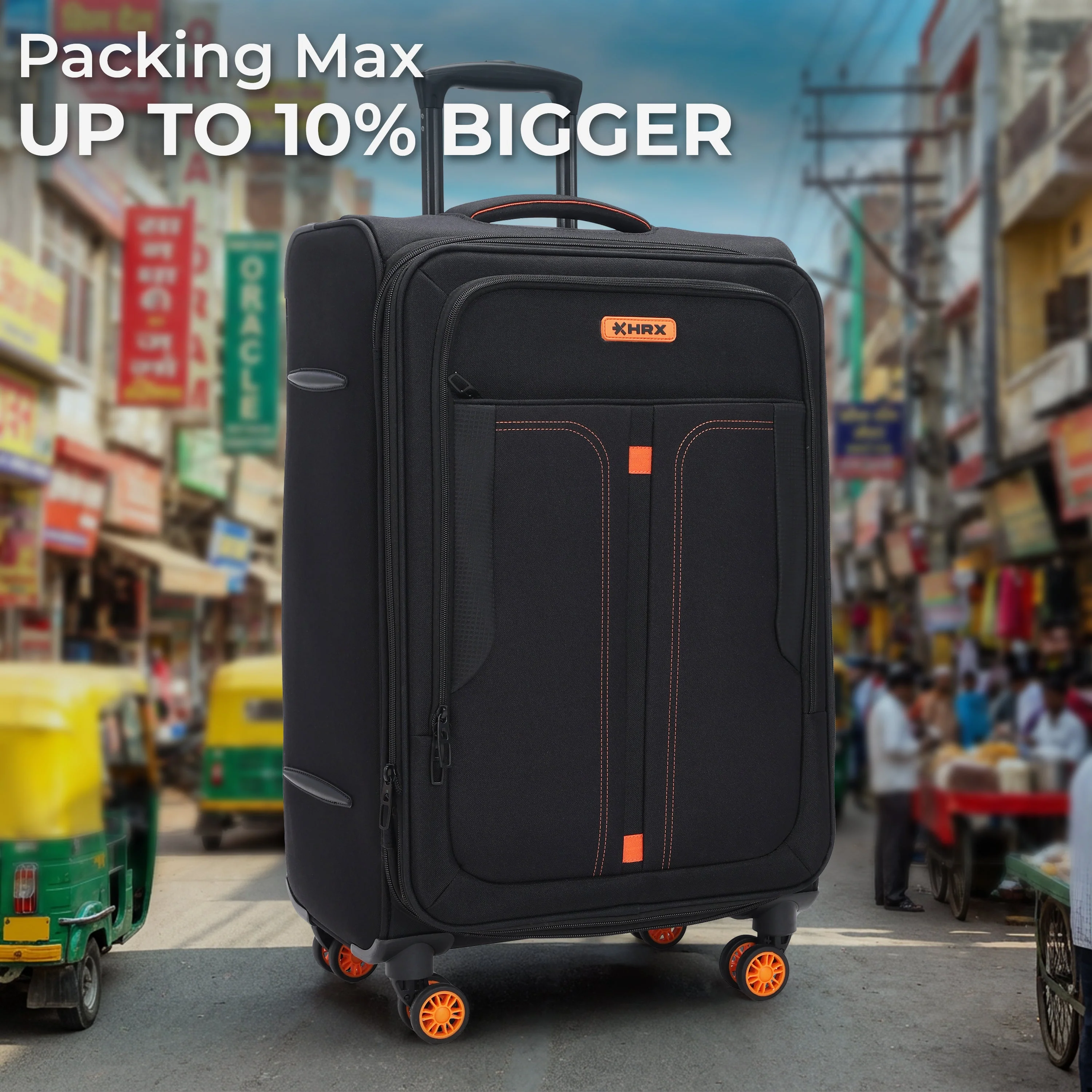 HRX Overdrive Spinner Trolley- Soft Body Luggage - Image 37