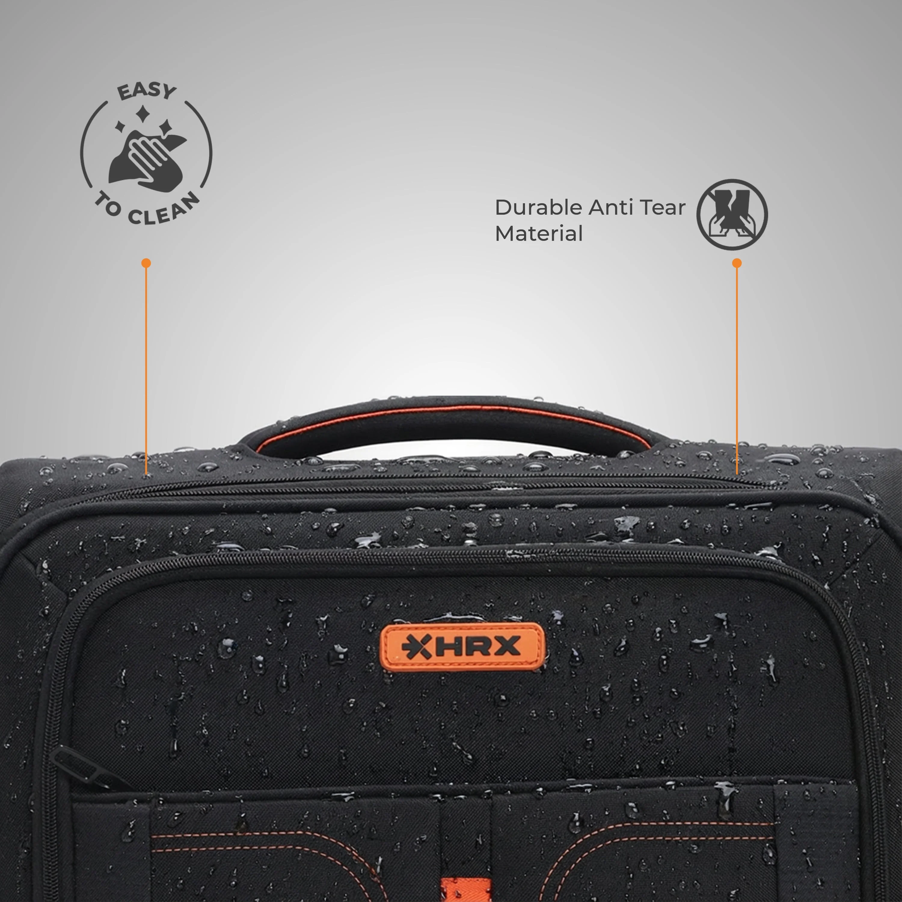 HRX Overdrive Spinner Trolley- Soft Body Luggage - Image 39