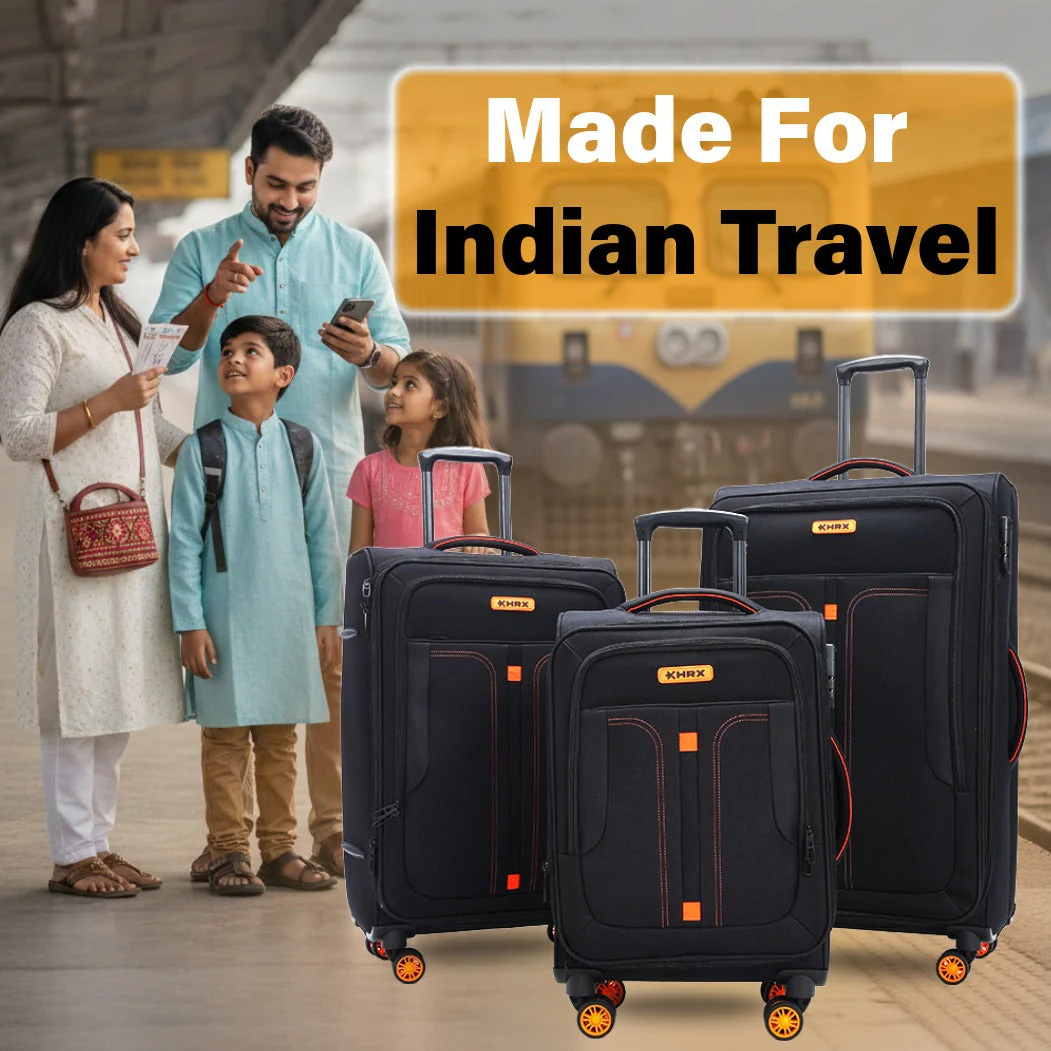 HRX Overdrive Spinner Trolley- Soft Body Luggage - Image 46