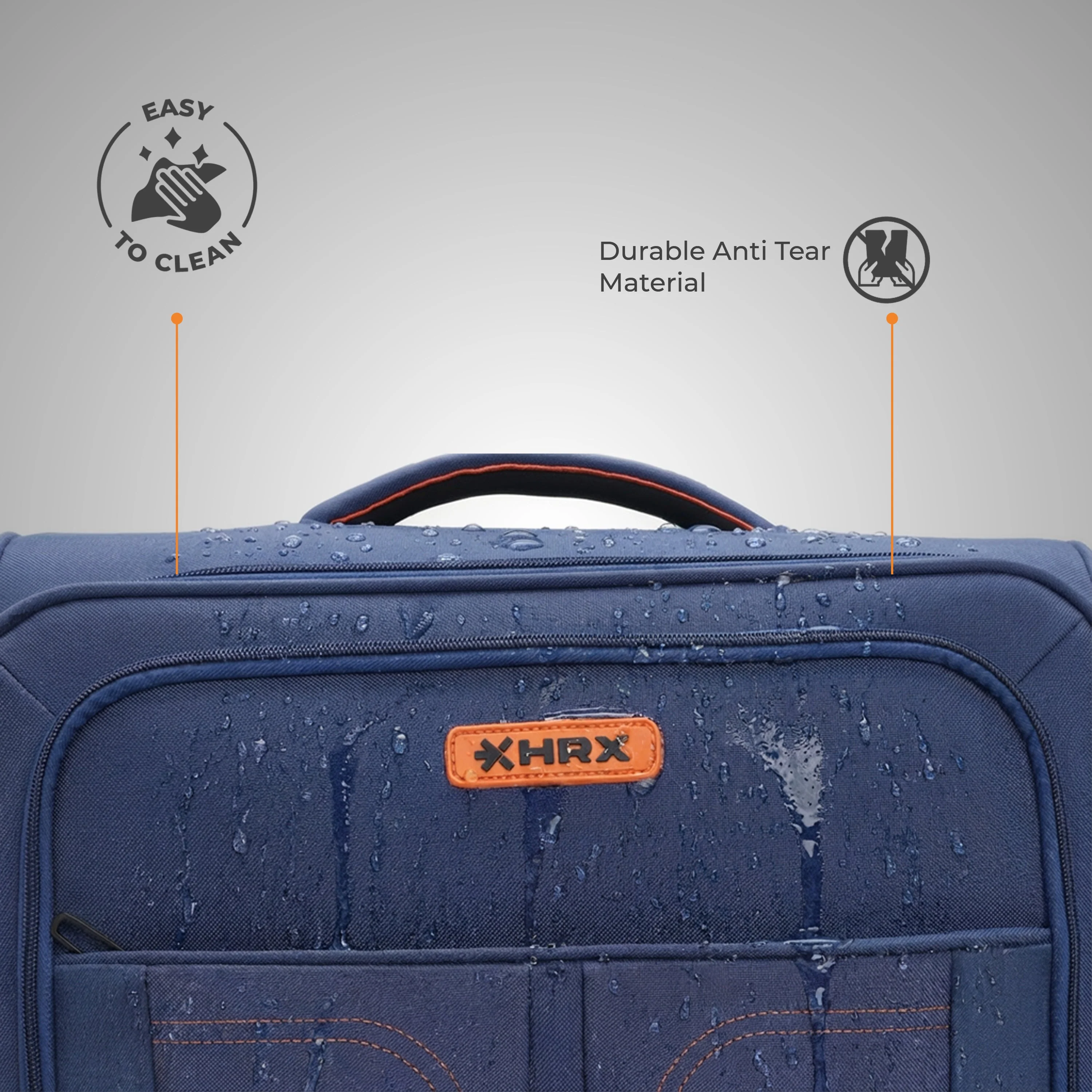 HRX Overdrive Spinner Trolley- Soft Body Luggage - Image 86