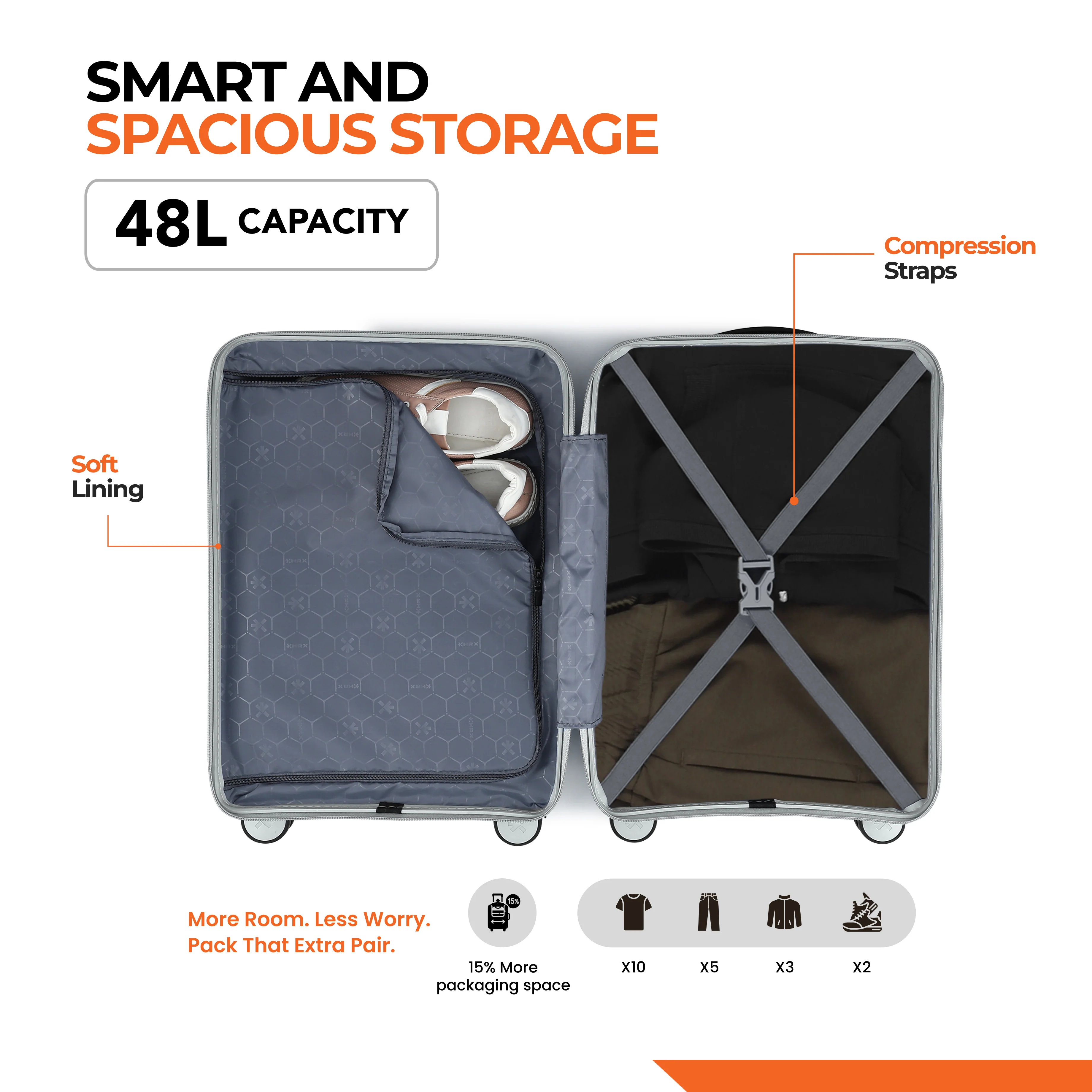 HRX - Parabola - Set of 2 (55cm | 67cm) - 8 Wheels - Polypropylene - Image 18