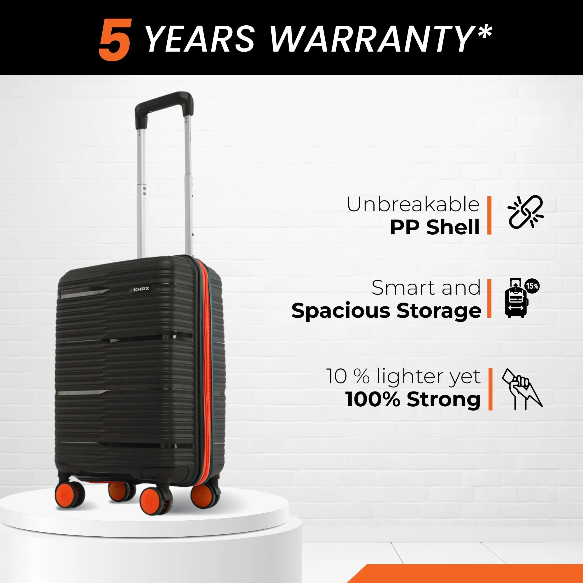 HRX by Hrithik Roshan Small Cabin Suitcase (56 cm) 8 Wheels - Zanzibar - Image 12