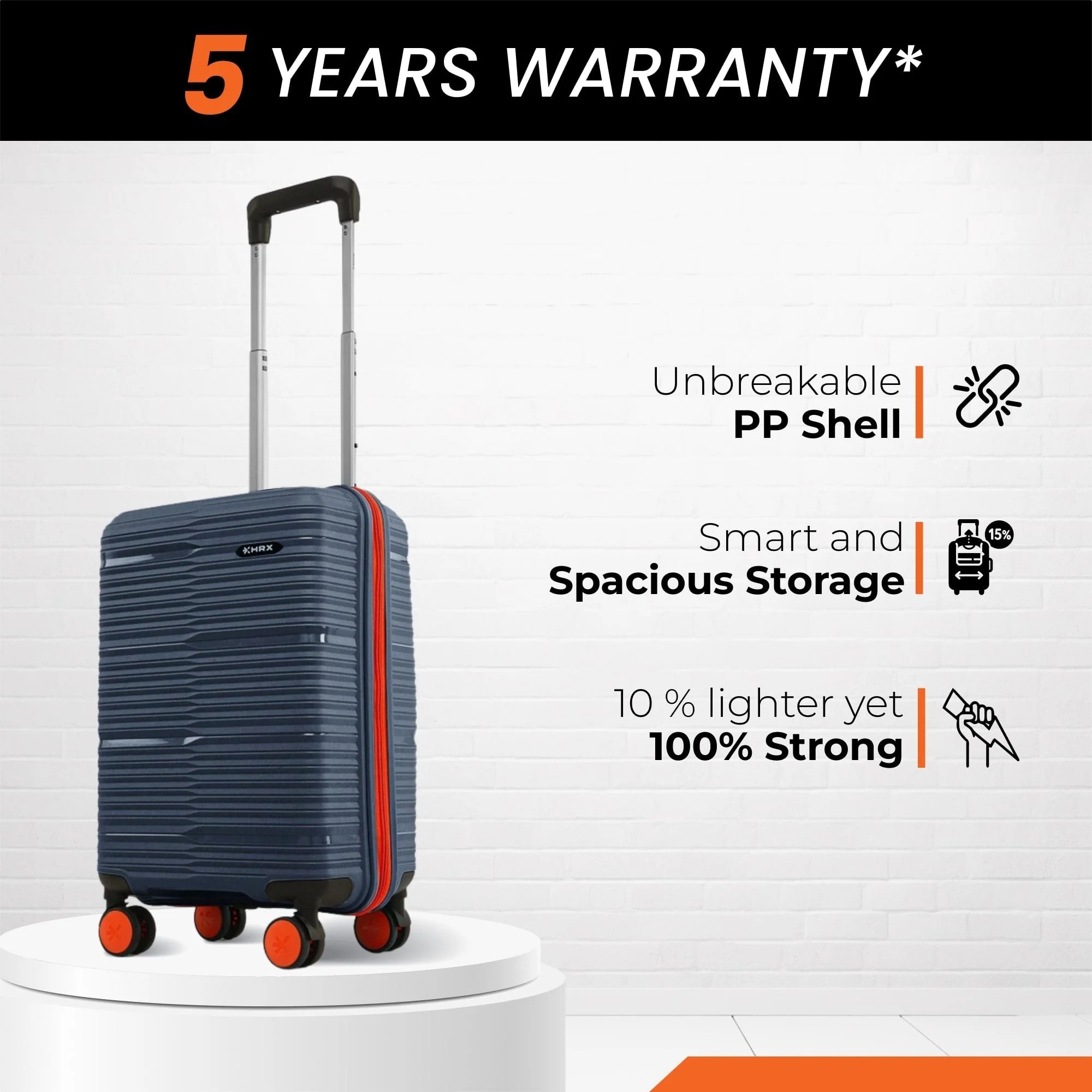 HRX by Hrithik Roshan Small Cabin Suitcase (56 cm) 8 Wheels - Zanzibar - Image 17