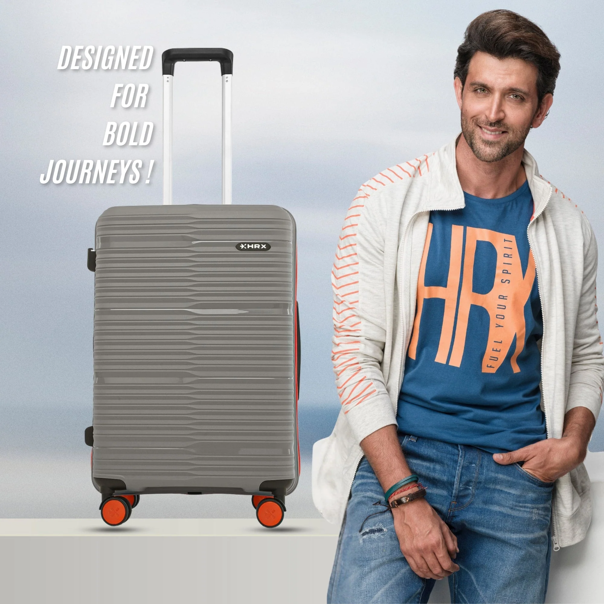 HRX by Hrithik Roshan Small Cabin Suitcase (56 cm) 8 Wheels - Zanzibar - Image 2