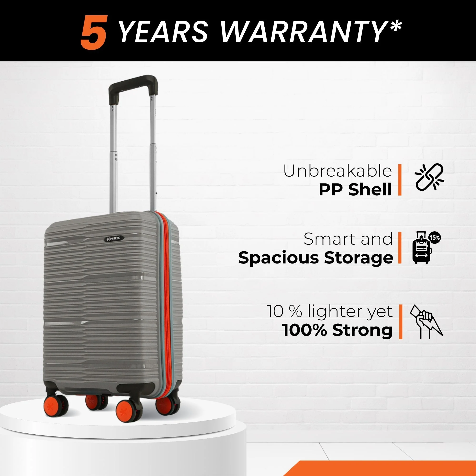 HRX by Hrithik Roshan Small Cabin Suitcase (56 cm) 8 Wheels - Zanzibar - Image 3