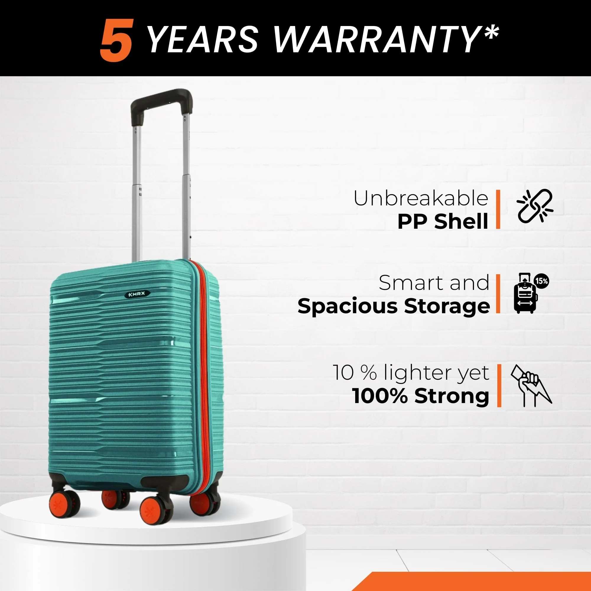 HRX by Hrithik Roshan Small Cabin Suitcase (56 cm) 8 Wheels - Zanzibar - Image 36