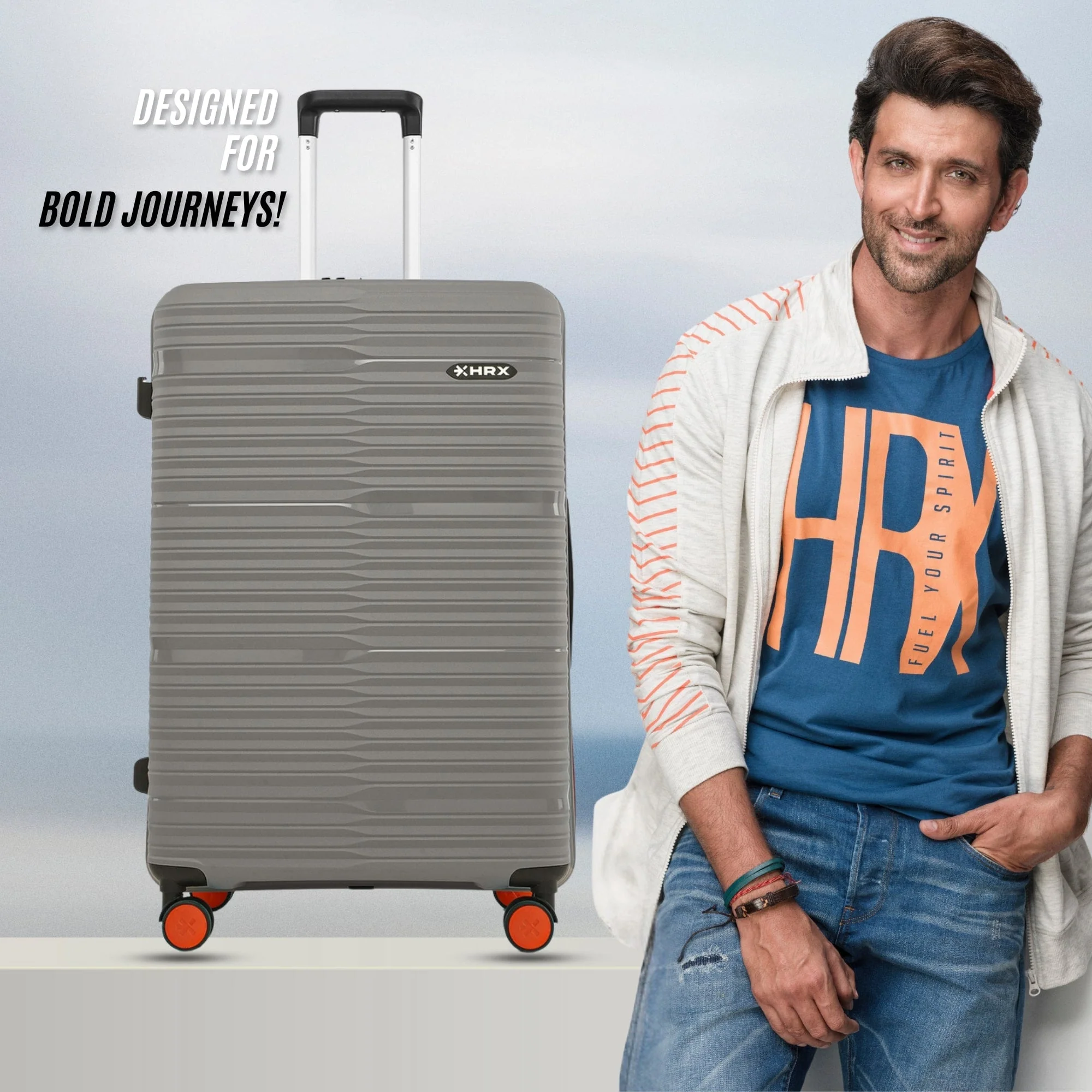 HRX by Hrithik Roshan Large Check-in Suitcase (75 cm) 8 Wheels - Zanzibar - Image 20