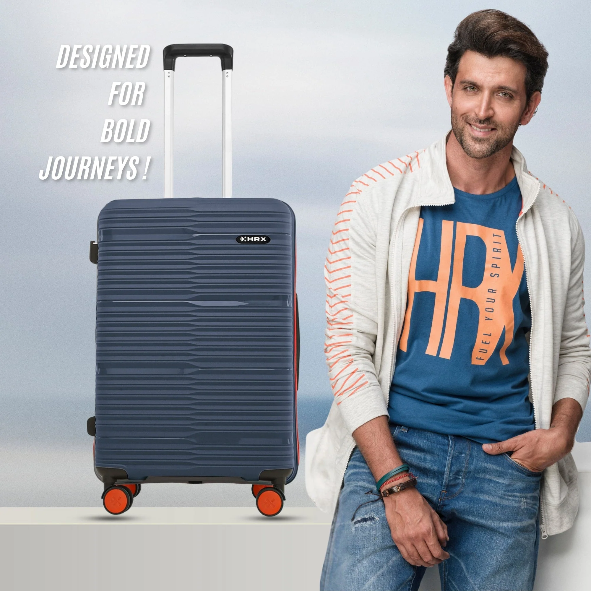 HRX by Hrithik Roshan Medium Check-in Suitcase (65 cm) 8 Wheels - Zanzibar - Image 14