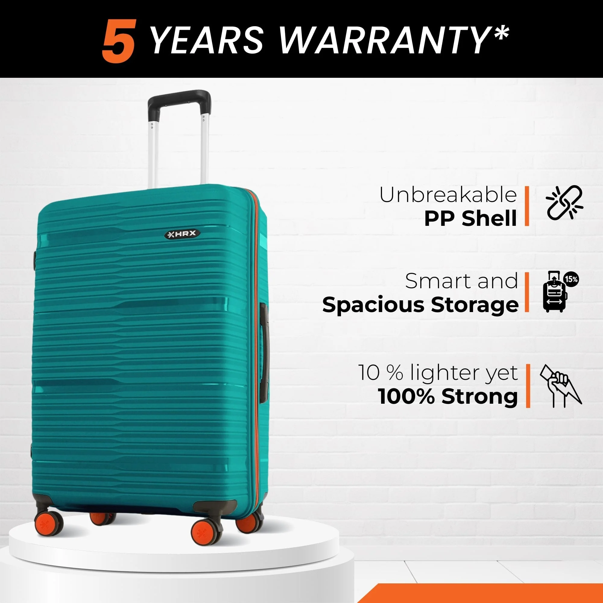 HRX by Hrithik Roshan Medium Check-in Suitcase (65 cm) 8 Wheels - Zanzibar - Image 37