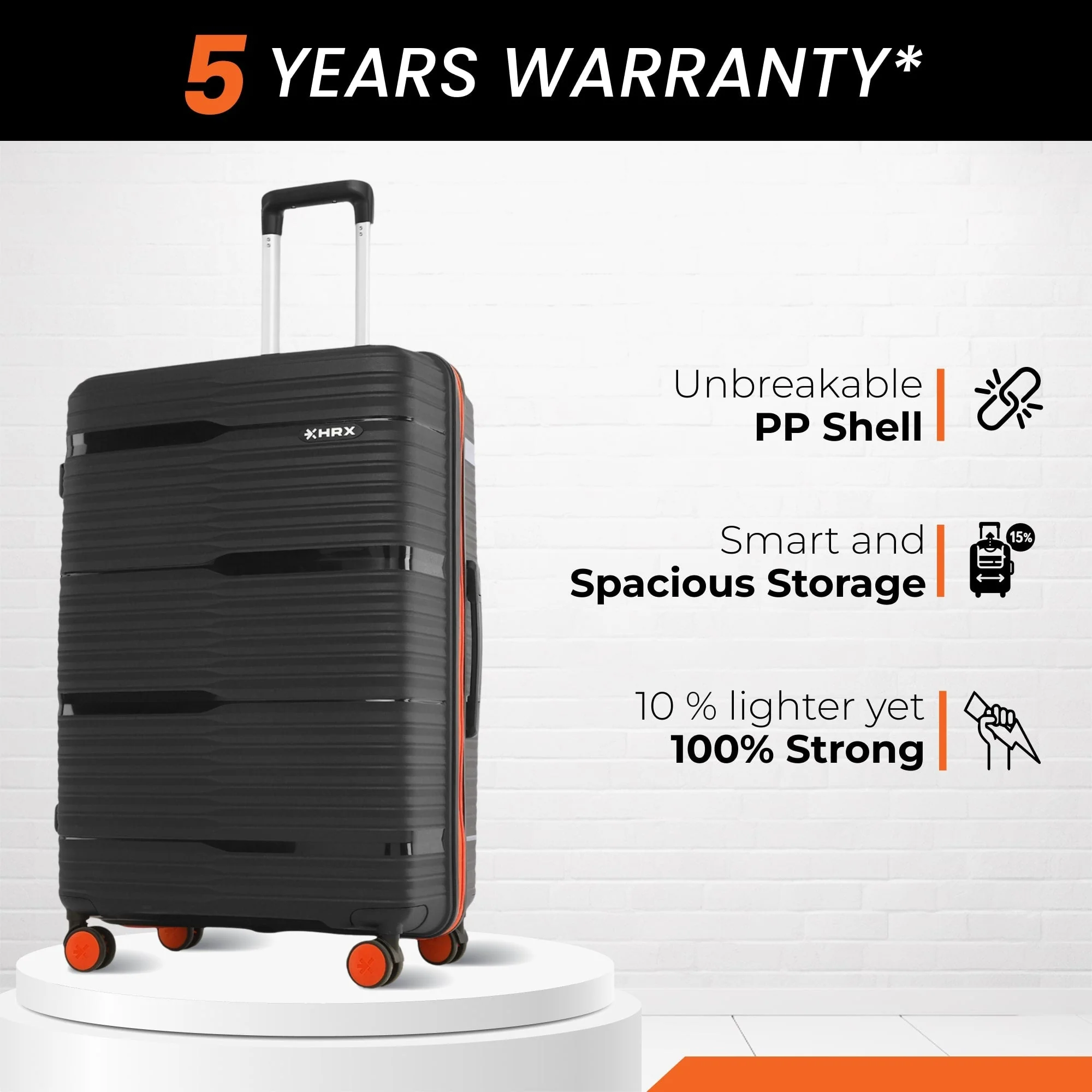 HRX by Hrithik Roshan Medium Check-in Suitcase (65 cm) 8 Wheels - Zanzibar - Image 9