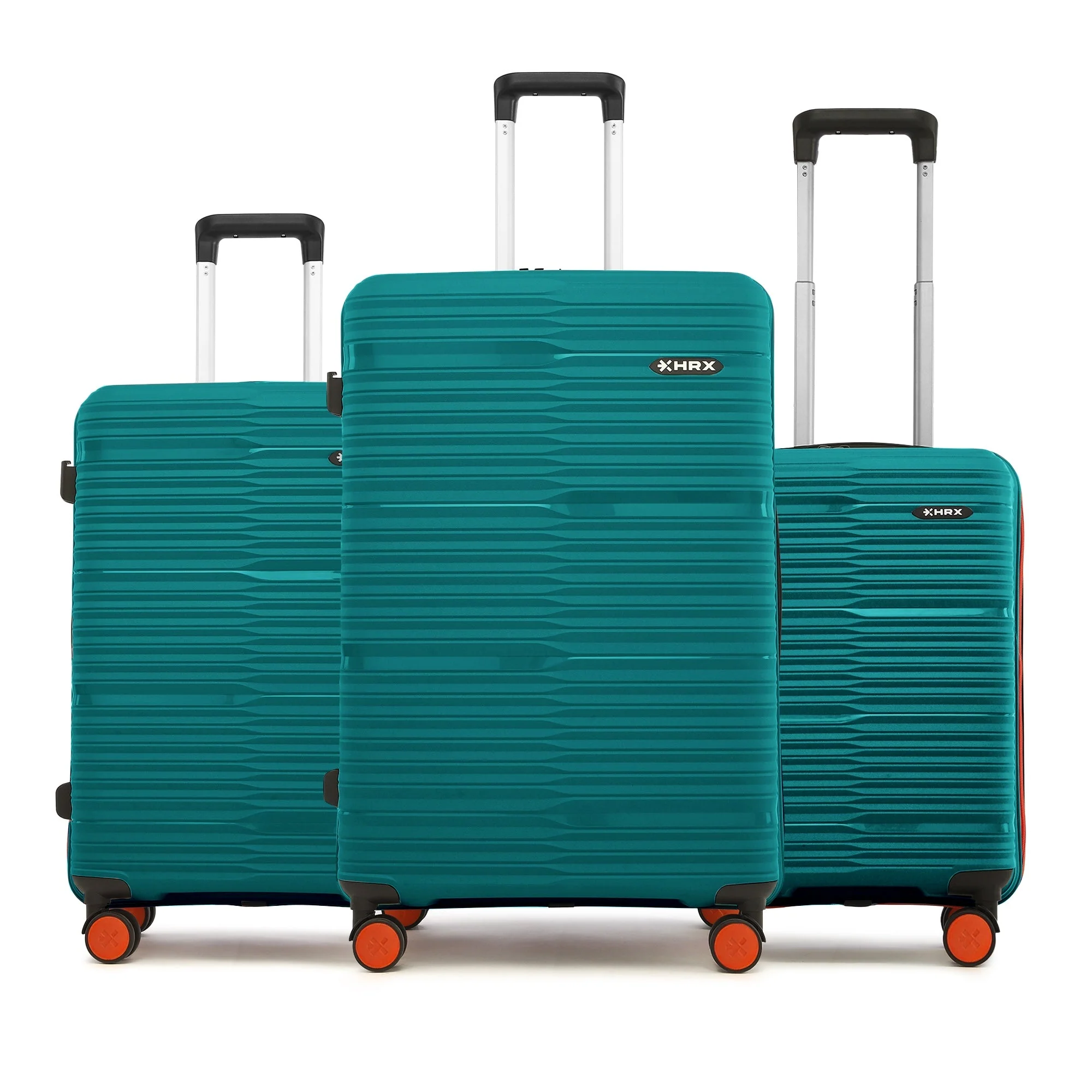 HRX by Hrithik Roshan Hard Body Set of 3 Luggage 8 Wheels - Zanzibar - Image 3