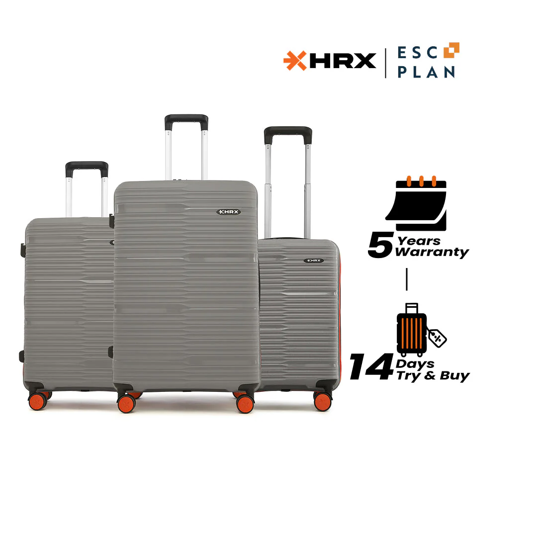 HRX by Hrithik Roshan Hard Body Set of 3 Luggage 8 Wheels - Zanzibar - Image 30