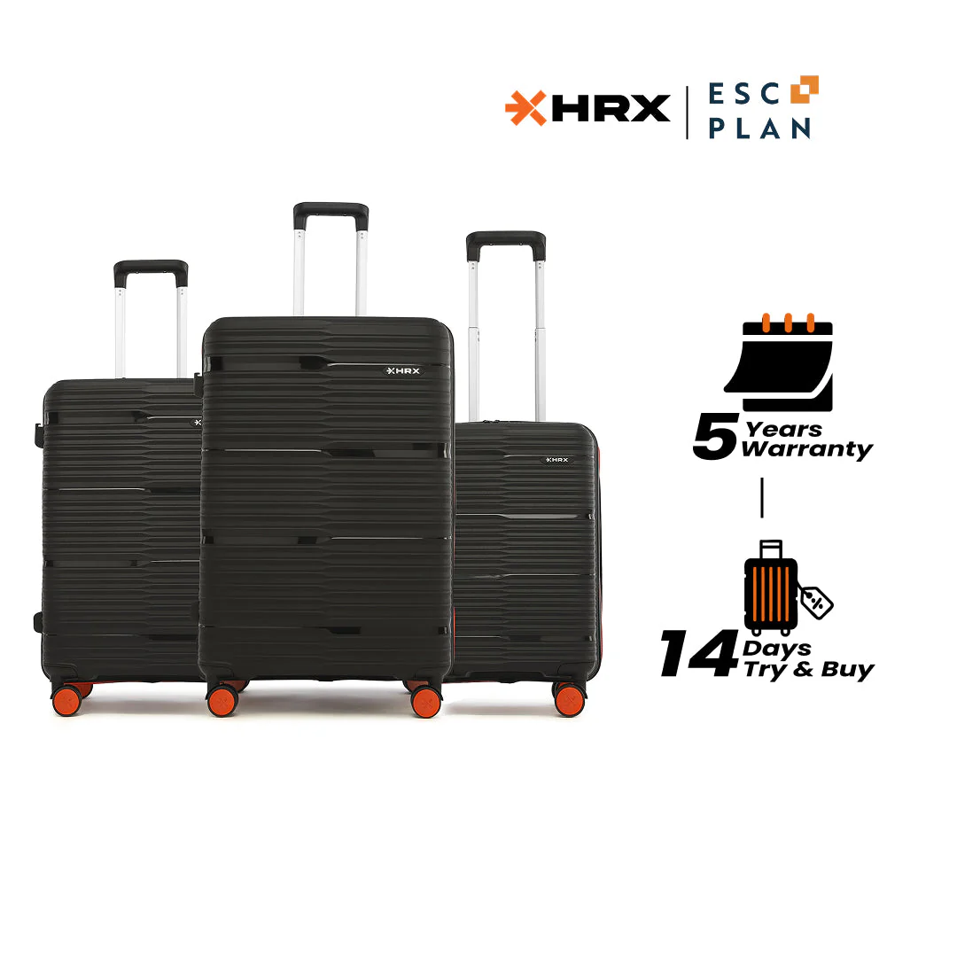 HRX by Hrithik Roshan Hard Body Set of 3 Luggage 8 Wheels - Zanzibar - Image 32