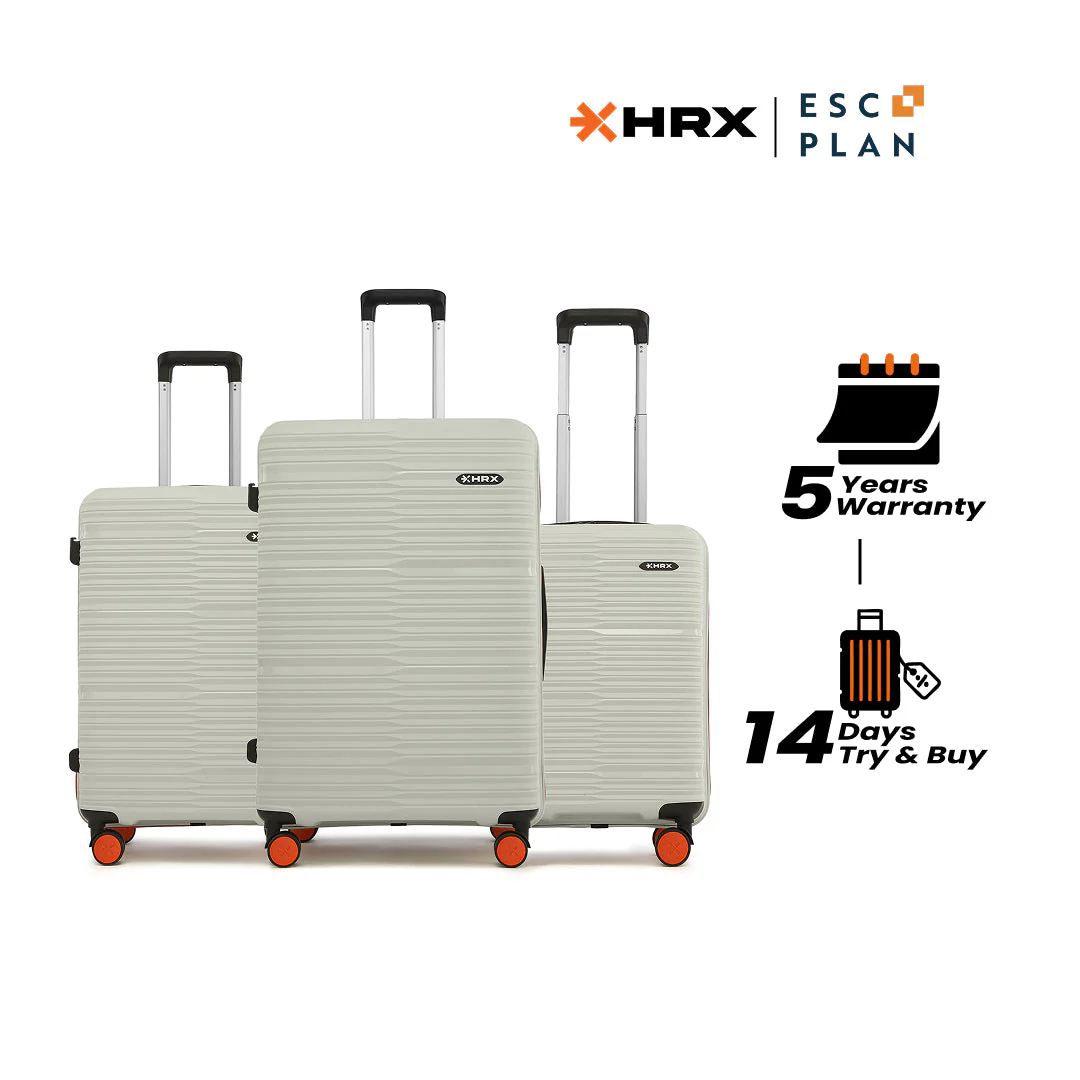 HRX by Hrithik Roshan Hard Body Set of 3 Luggage 8 Wheels - Zanzibar - Image 33