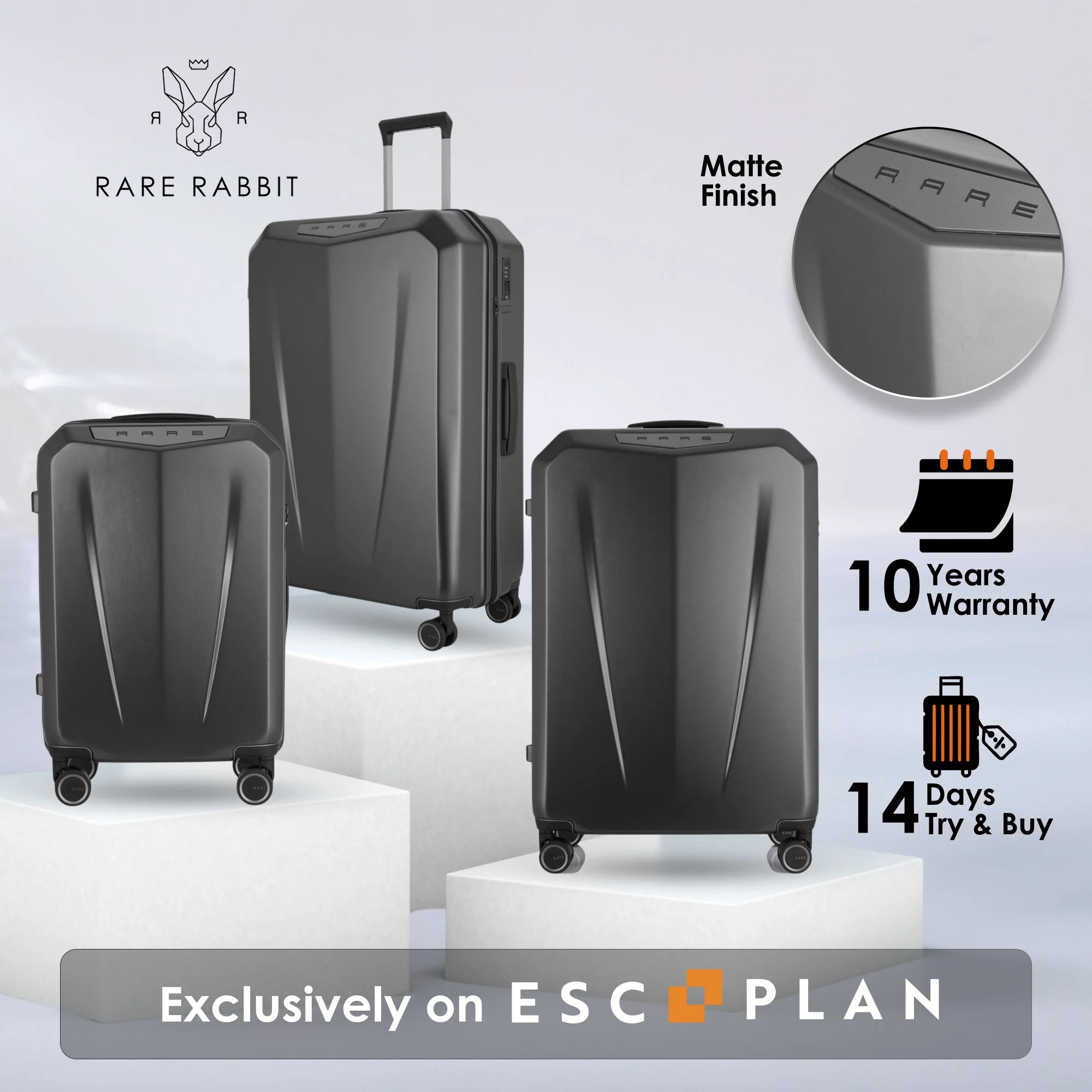 RARE RABBIT Gallardo Trolley – Hard Shell Polycarbonate Luggage - Image 101