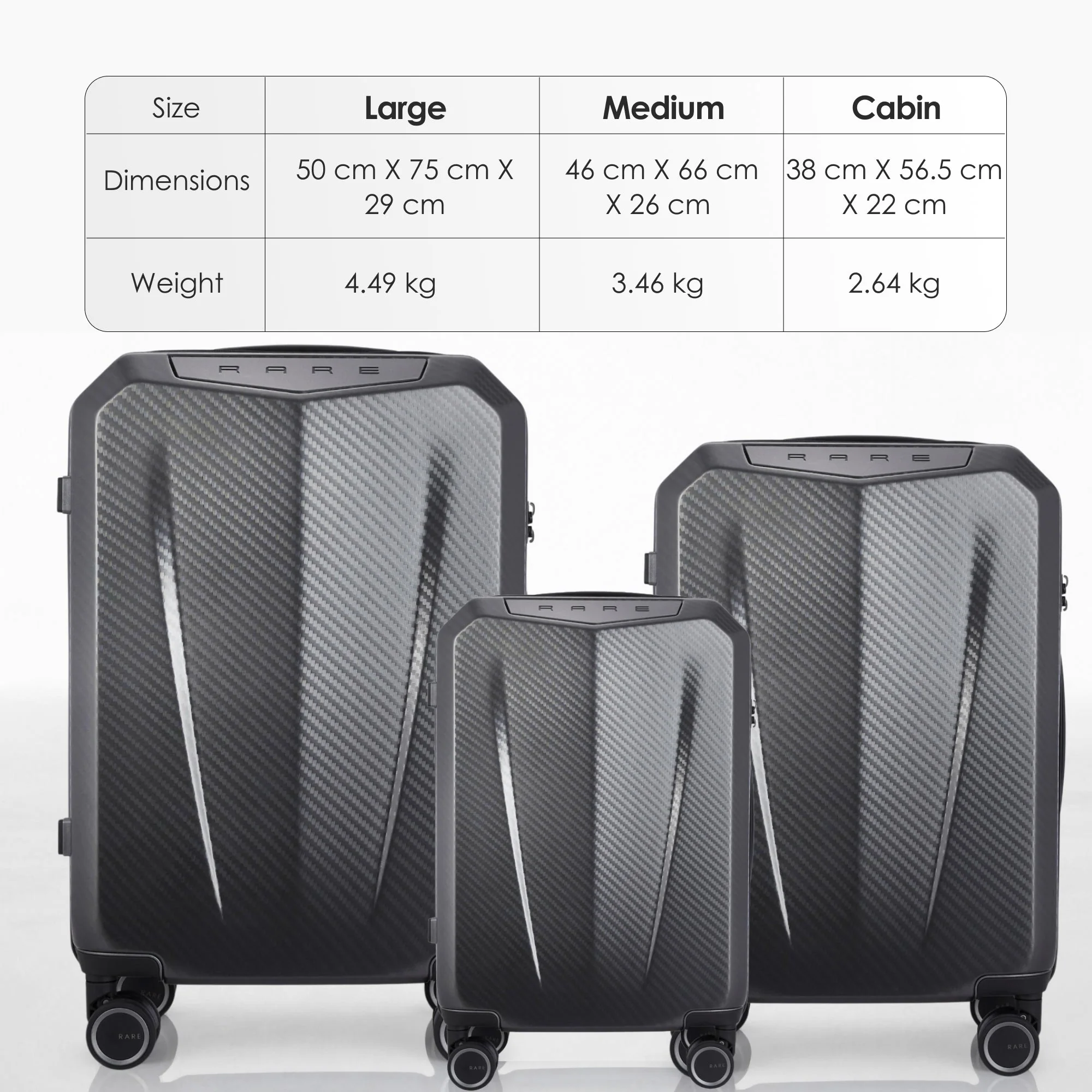 RARE RABBIT Gallardo Trolley – Hard Shell Polycarbonate Luggage - Image 190