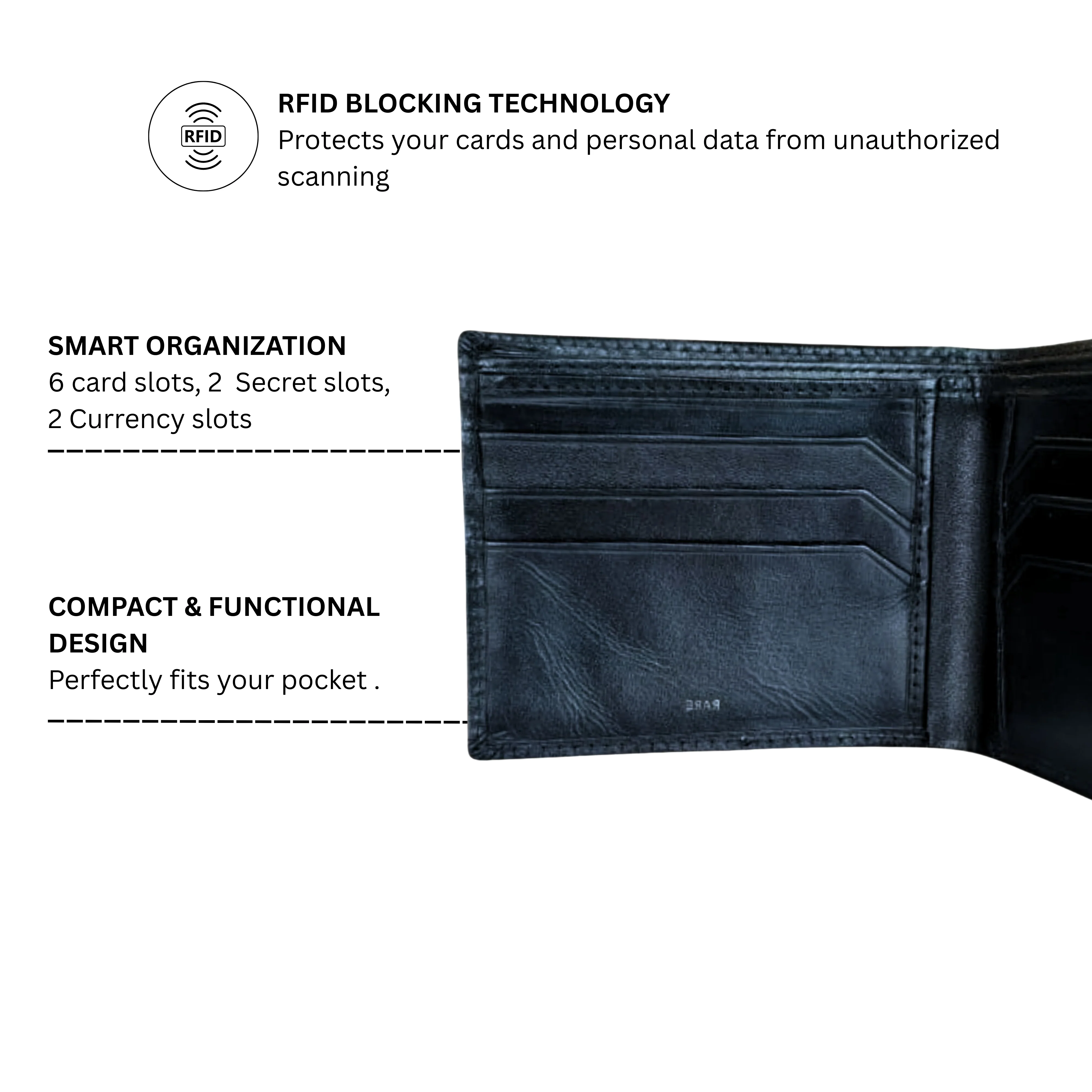 Rare rabbit' Corp 2 (Leather) Wallet-Bi-Fold (Cc)-Black - Image 13