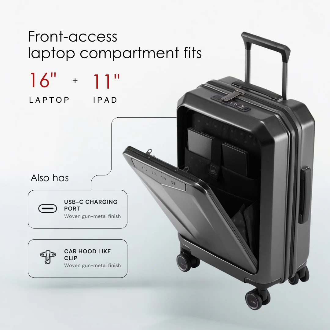 Rare Rabbit Gallardo Polycarbonate Laptop Cabin Trolley (57 cm | 8 Wheels) - Image 16