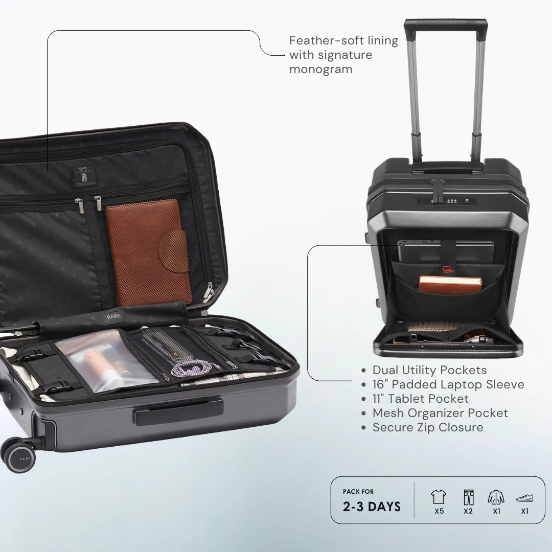 Rare Rabbit Gallardo Polycarbonate Laptop Cabin Trolley (57 cm | 8 Wheels) - Image 23