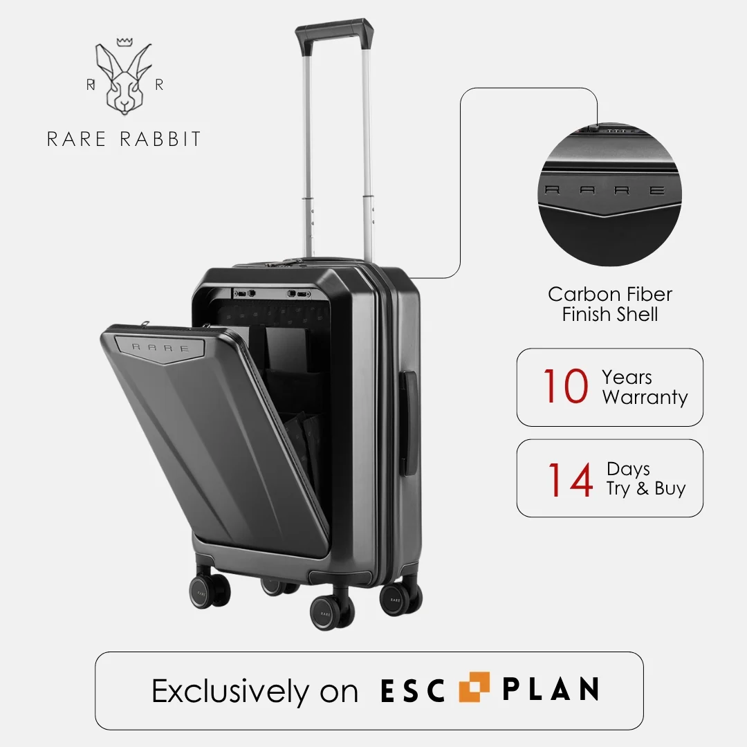 Rare Rabbit Gallardo Polycarbonate Laptop Cabin Trolley (57 cm | 8 Wheels) - Image 25