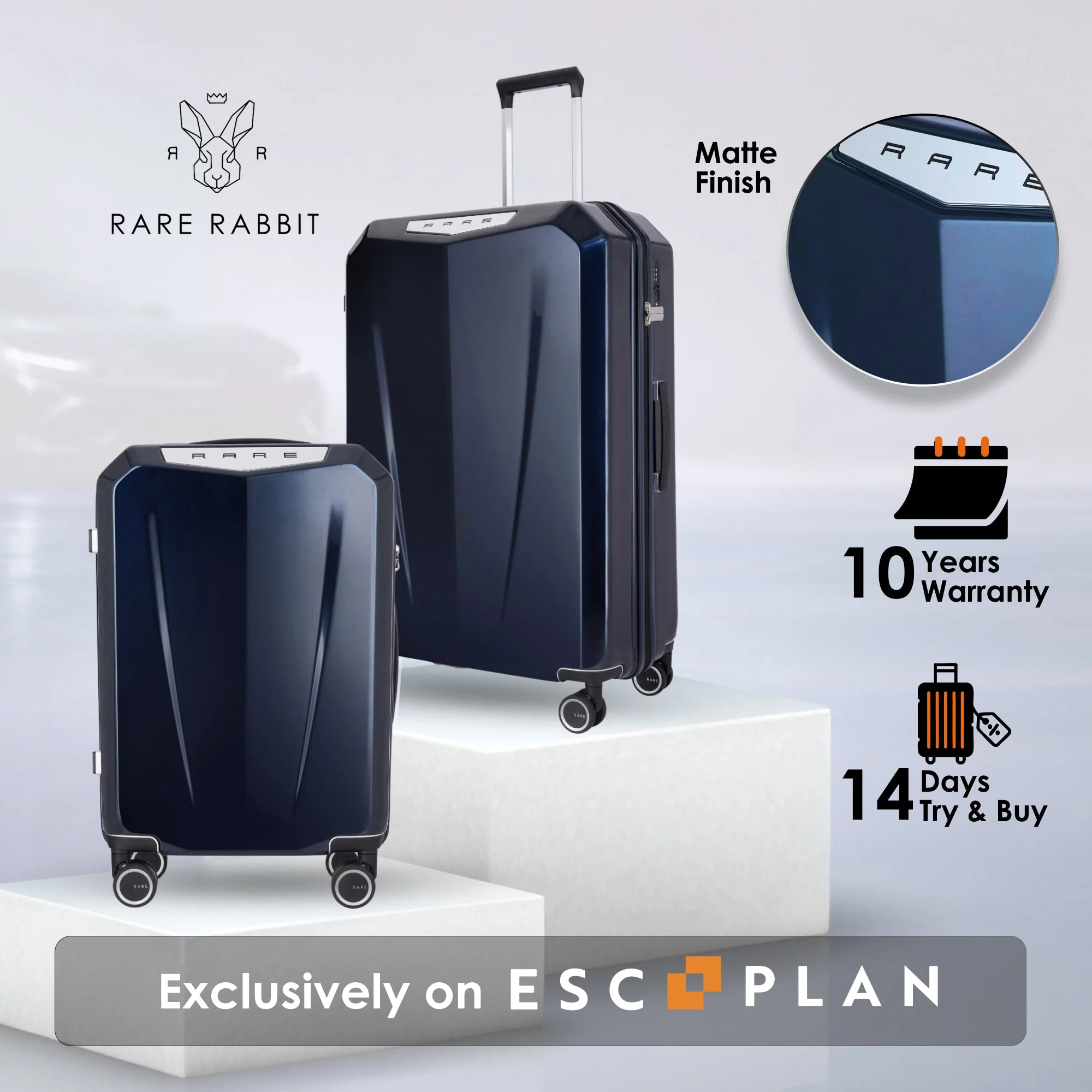 RARE RABBIT Tony Trolley – Hard Shell Polycarbonate Luggage - Image 120