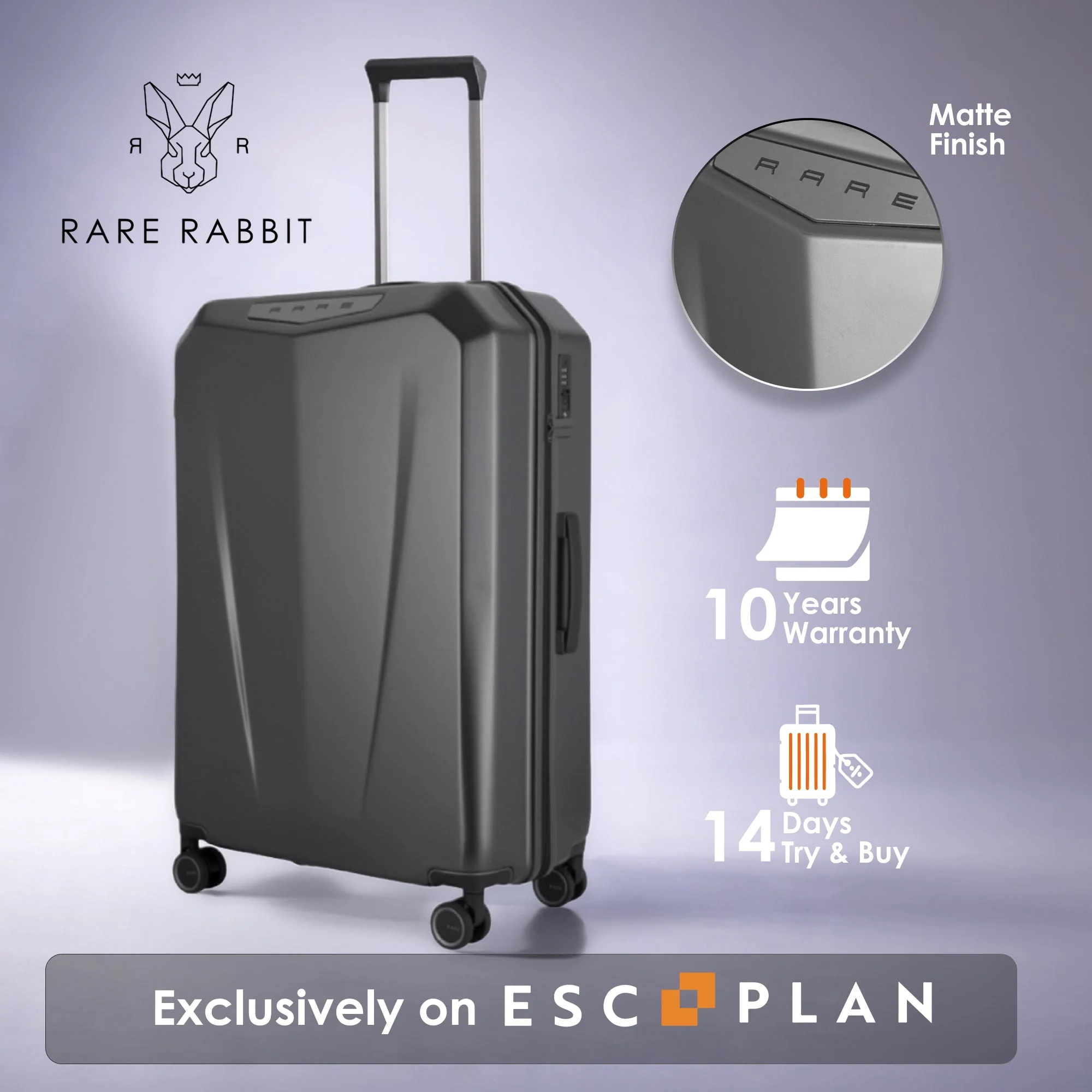 RARE RABBIT Tony Trolley – Hard Shell Polycarbonate Luggage - Image 124
